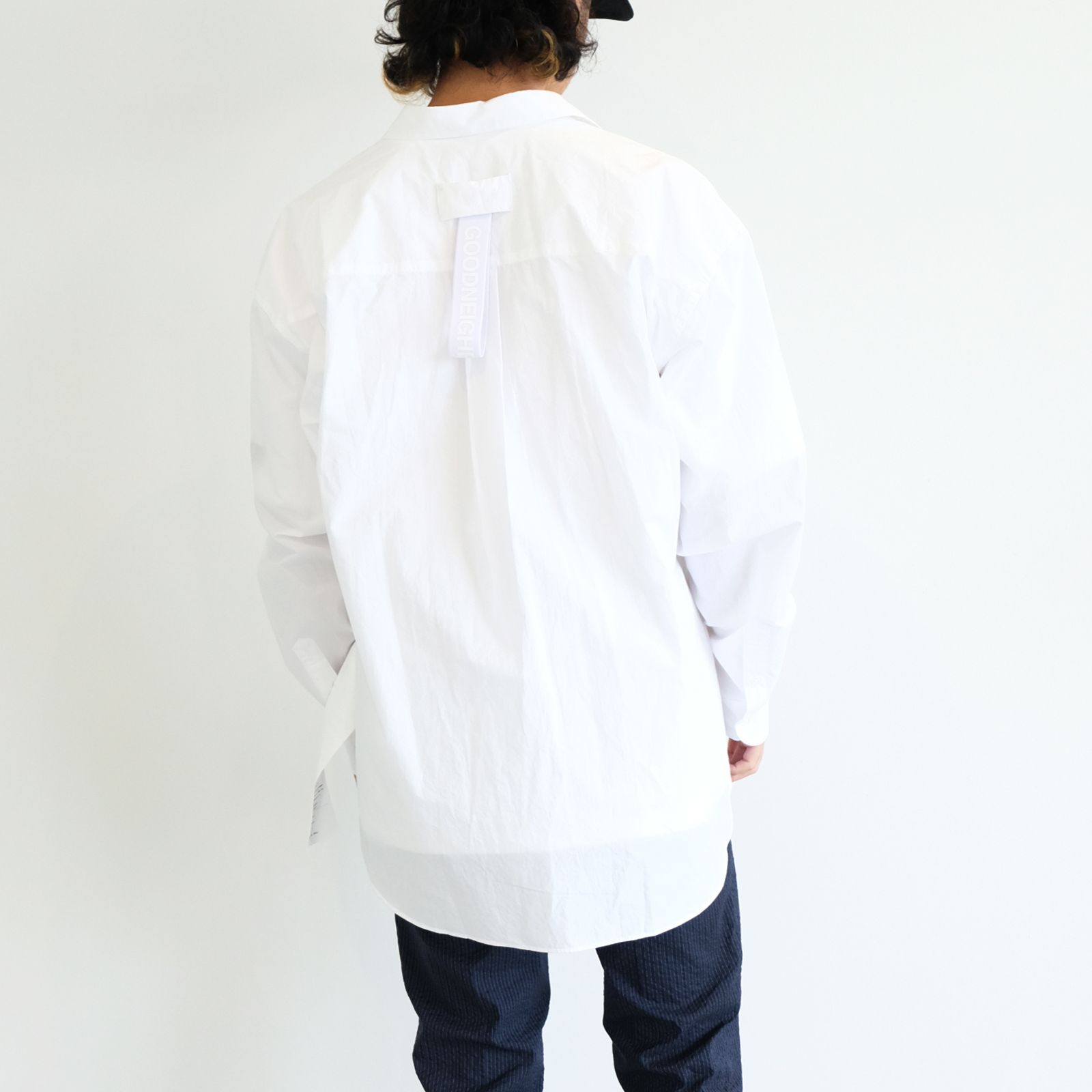 [ラスト1点 M ] コットンブロード ワイドシルエットシャツ / noel regular collar shirts / ホワイト