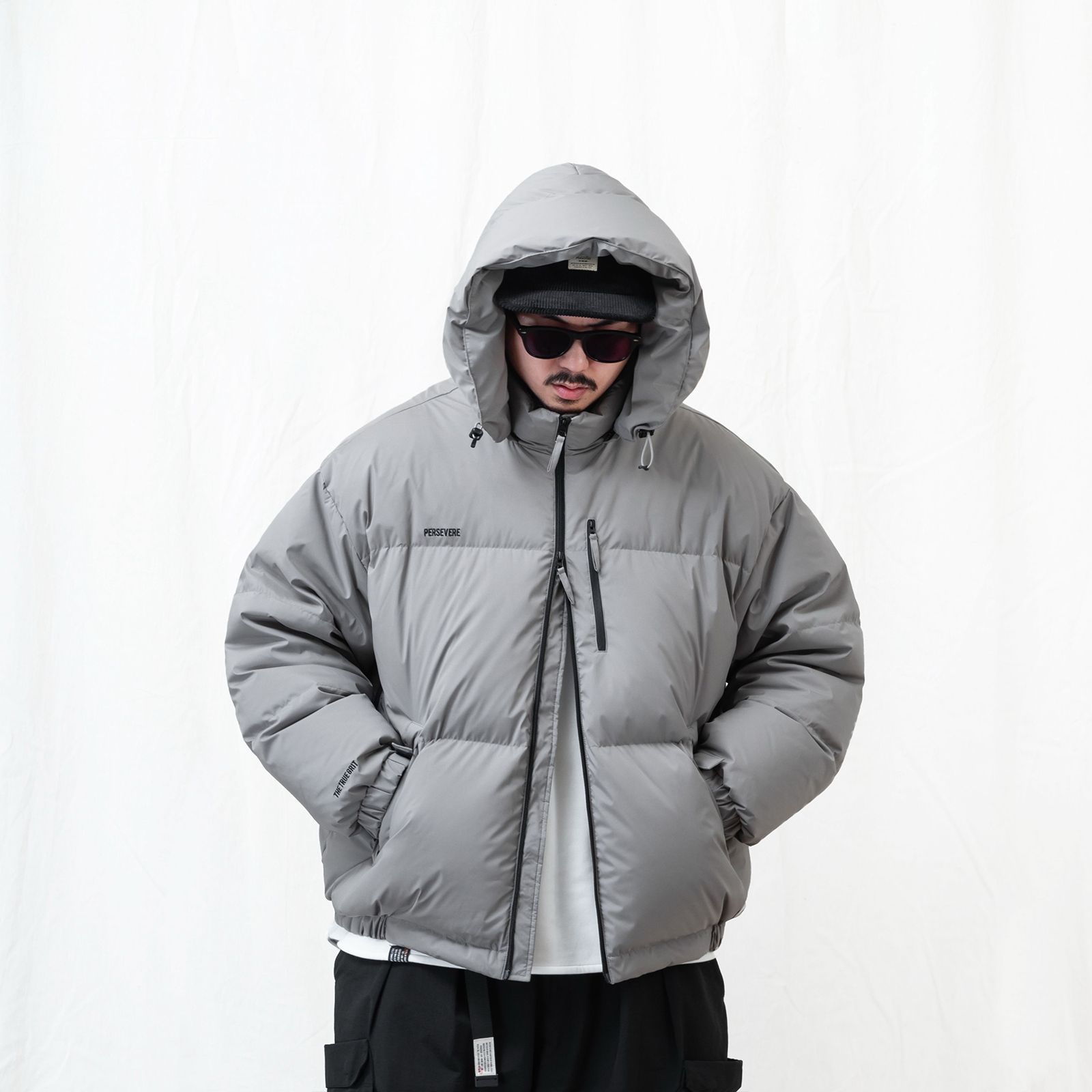 【ラスト1点 M 】water-repellent down jacket/ ライトグレー
