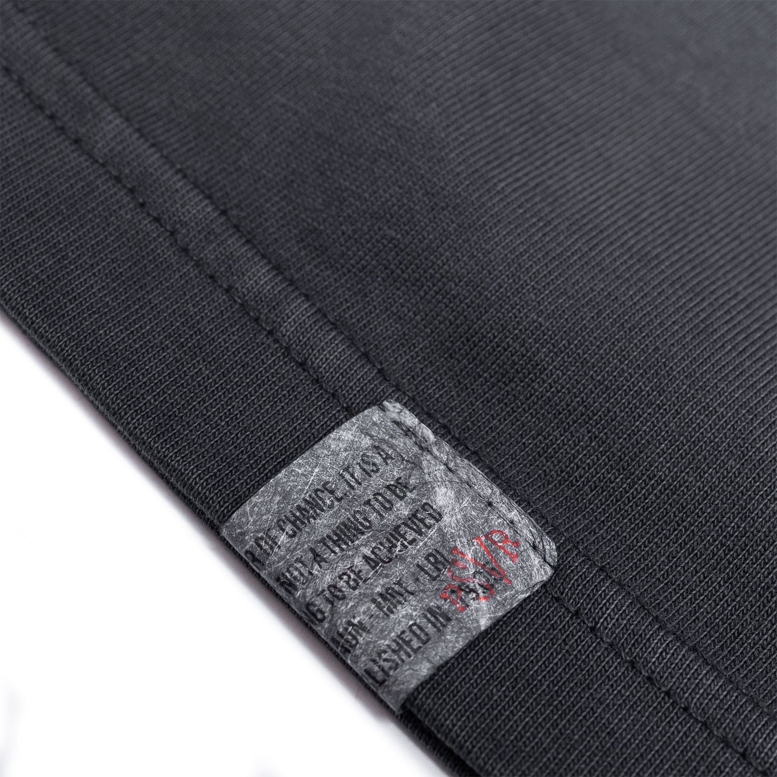 【ラスト1点 XL 】pigment-dyed catchword t-shirt / ウォッシュドブラック
