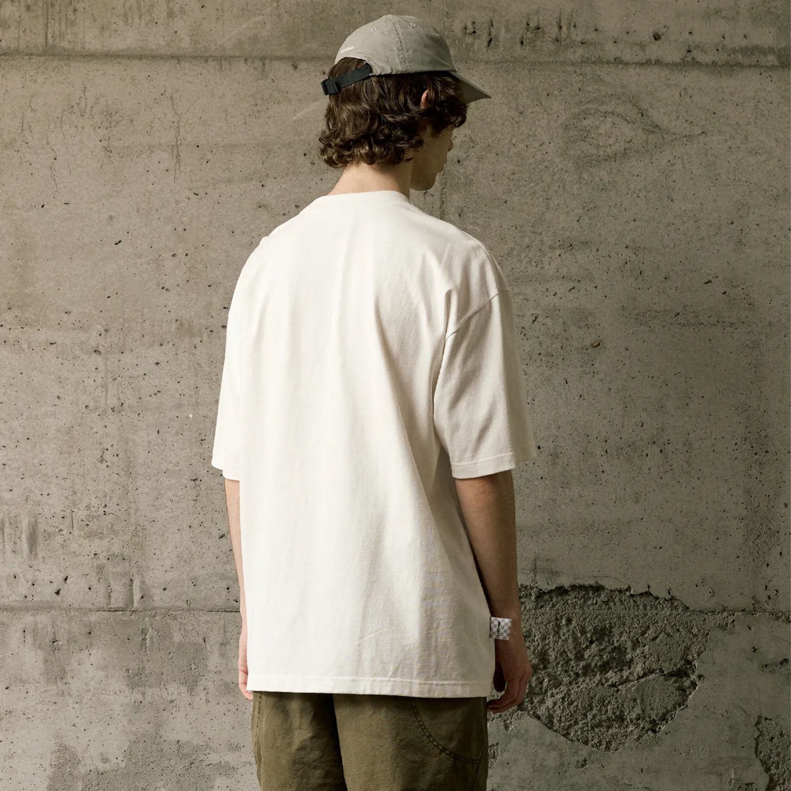 【ラスト1点 L 】crewneck printed slogan tee / ホワイト