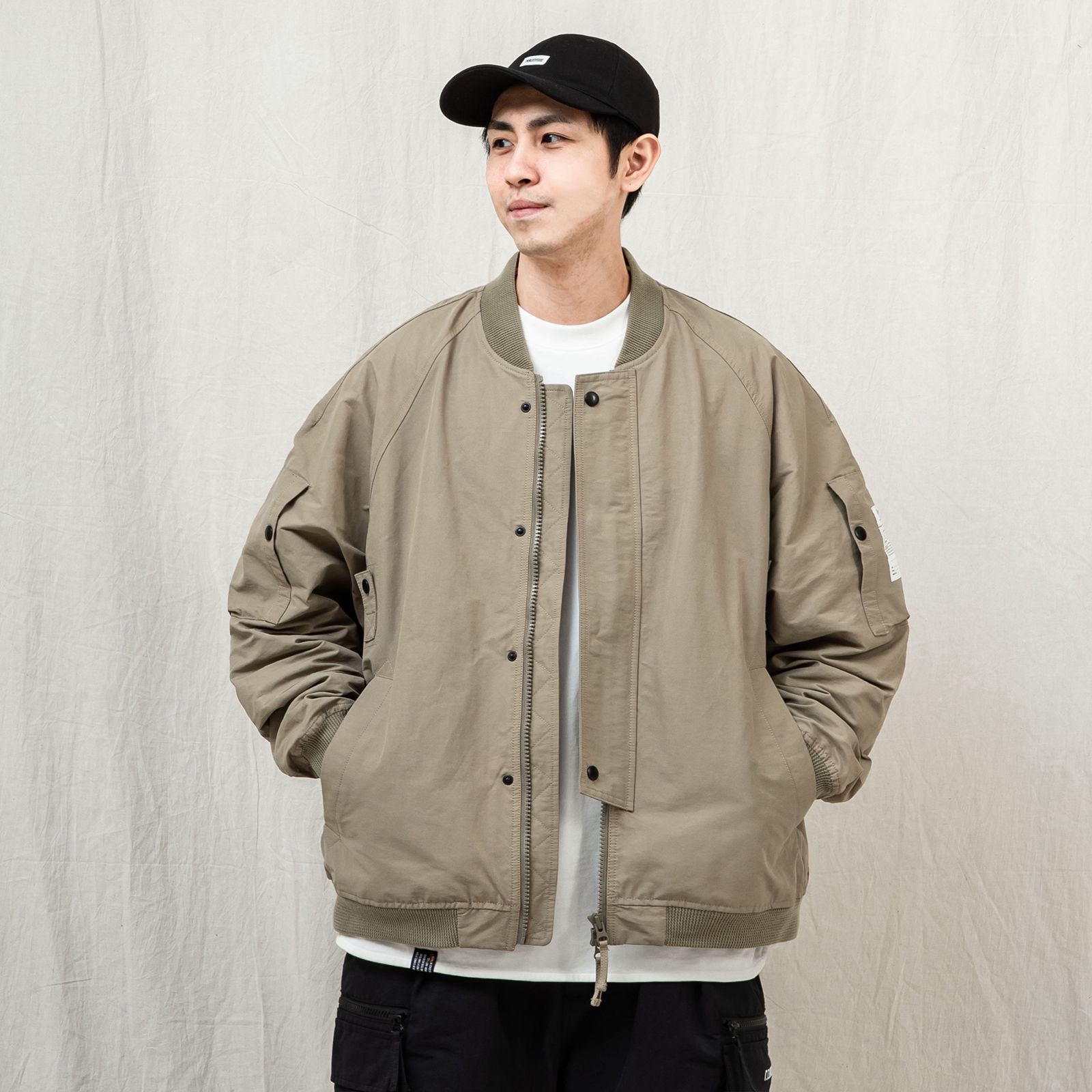 Persevere - 【ラスト1点 XL】utility ma-1 jacket / ダーク