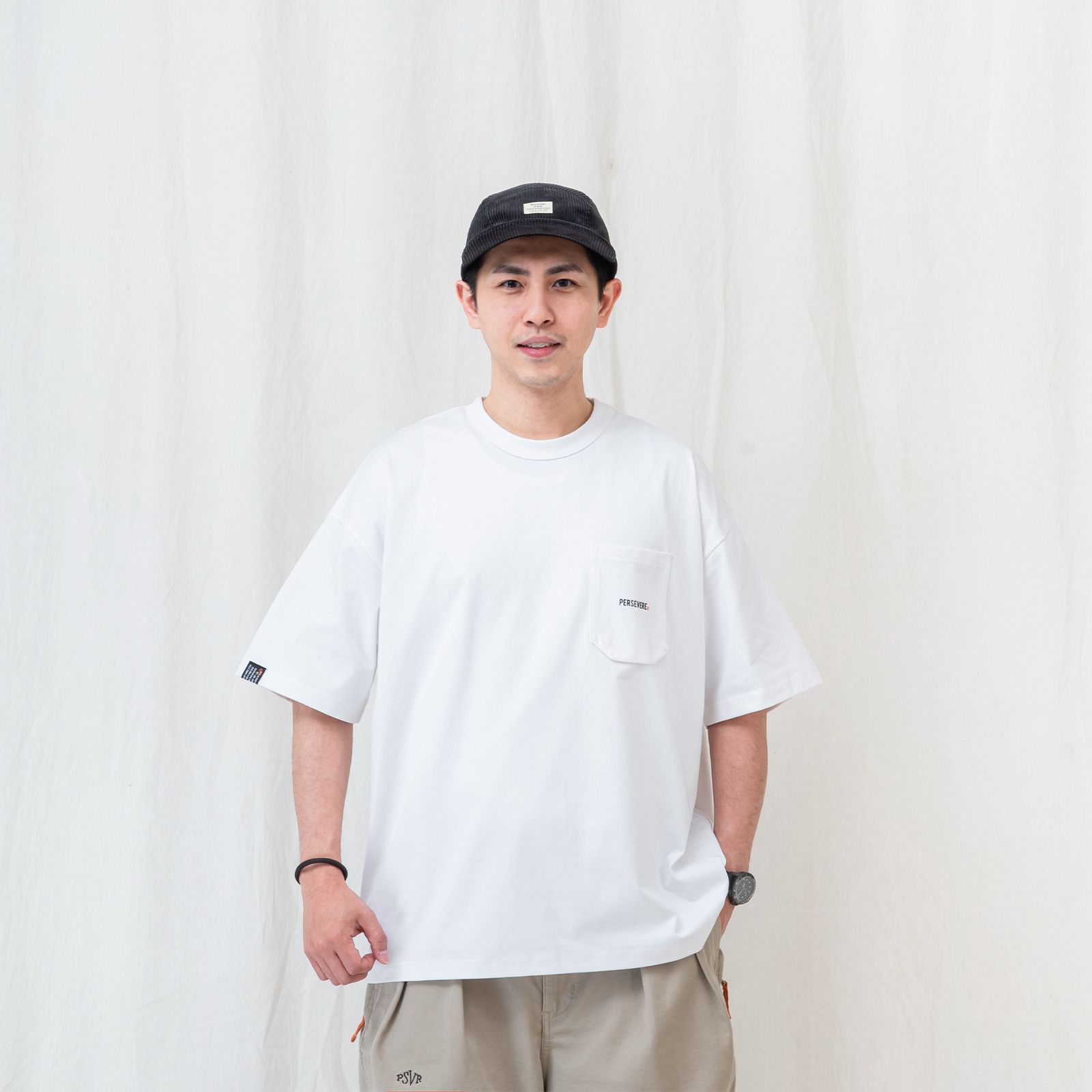 【ラスト1点 M 】cooling hexagonal pocket classic t-shirt / ホワイト