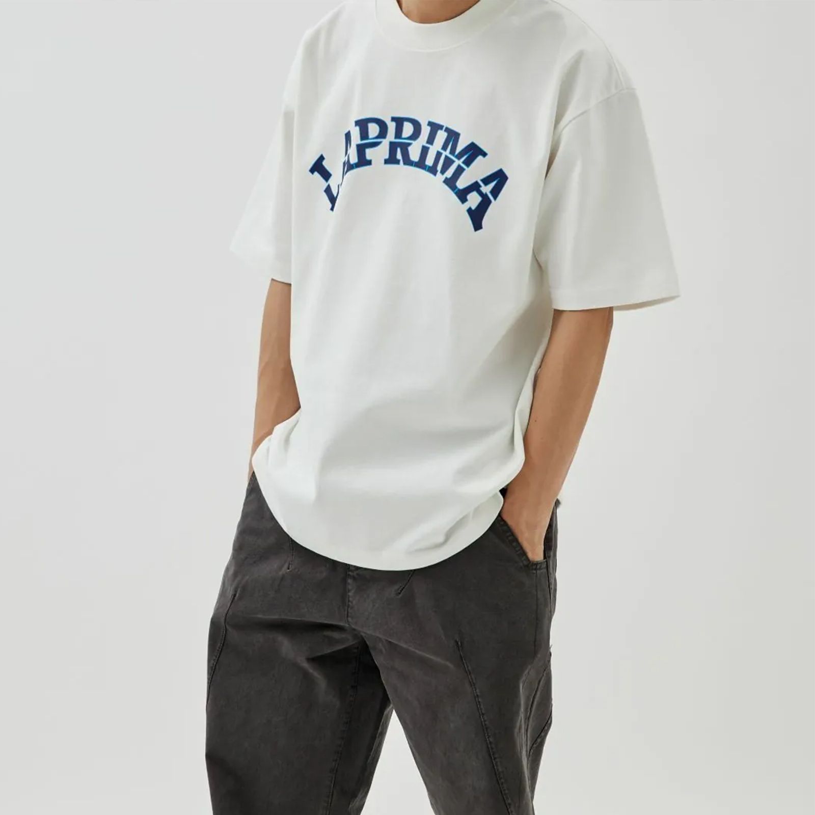 【ラスト1点 XL 】university font crewneck tee / ホワイト