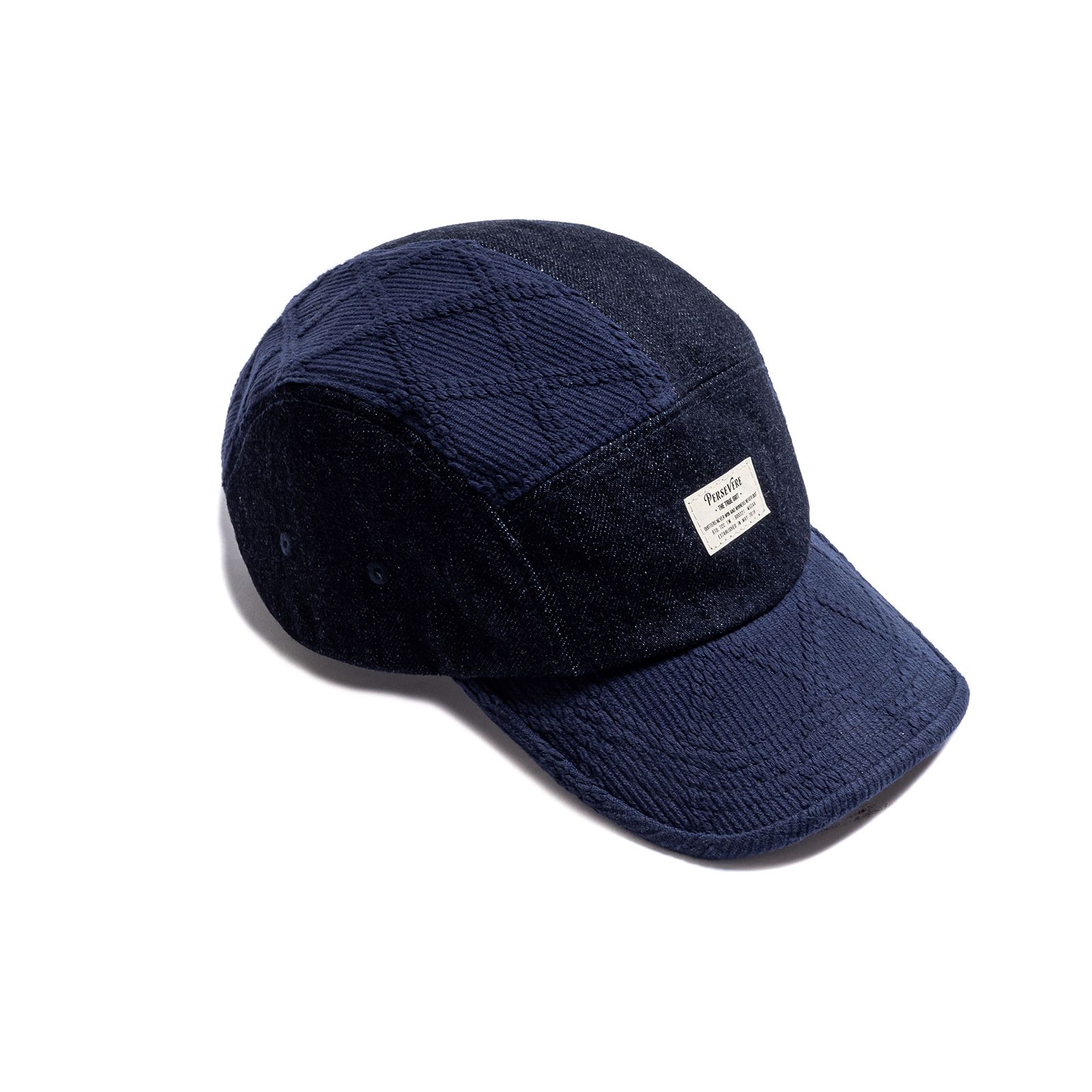 【ラスト1点】spliced 5-panel denim cap / ブルー