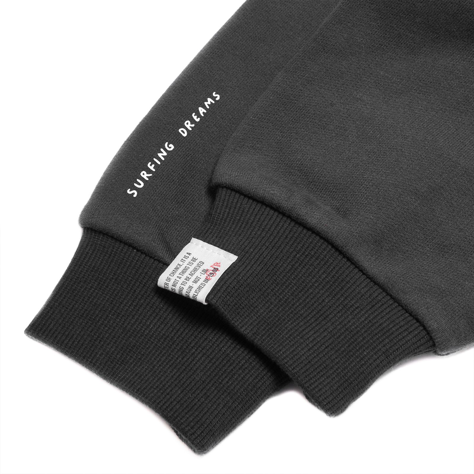 【ラスト1点 XL】brand logo classic washed sweatshirt / チャコールブラック