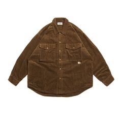 【ラスト1点 XL 】long sleeve corduroy jac-shirts / ダークブラウン