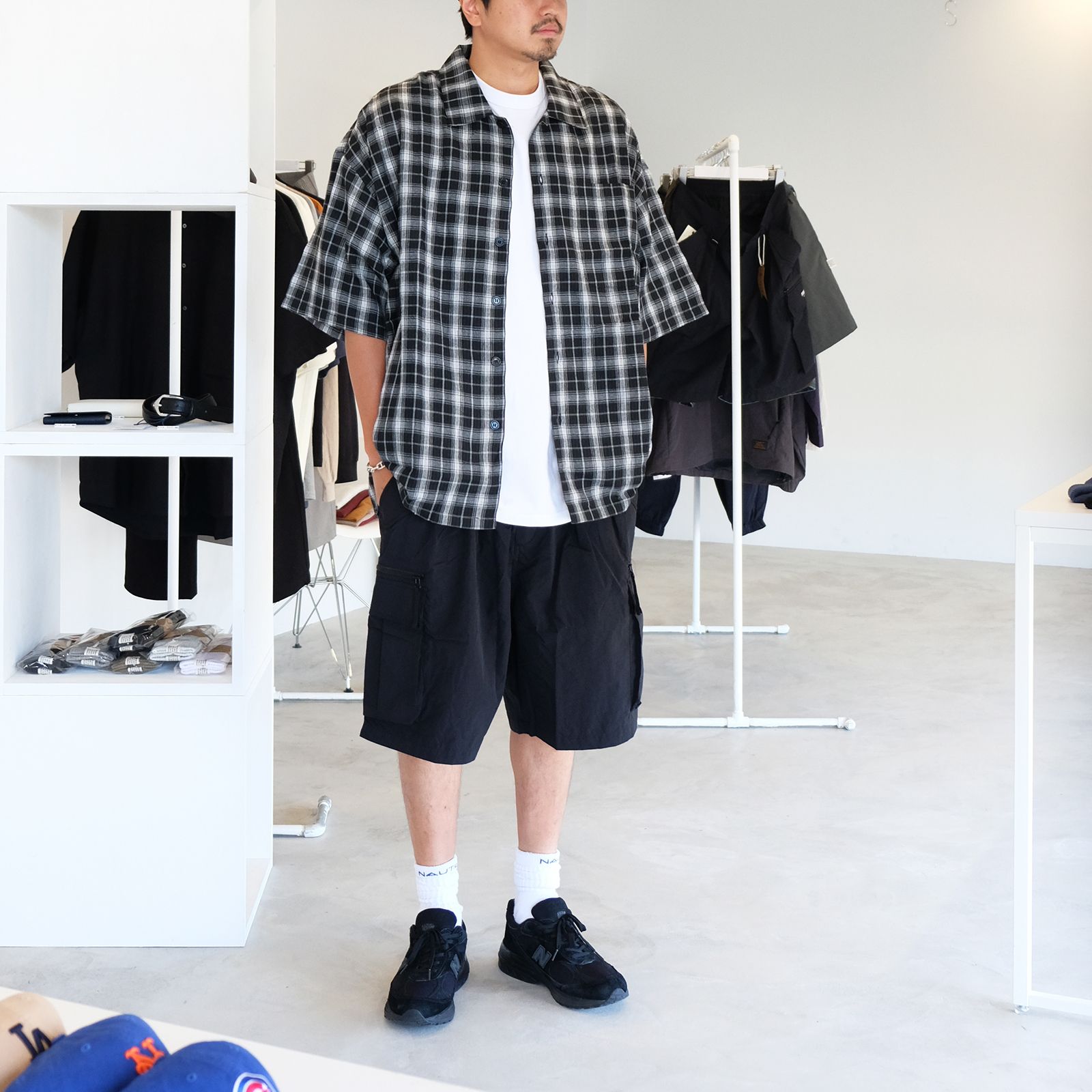 【2023.8.26(sat) 】モノトーンでまとめたチェックシャツコーデ