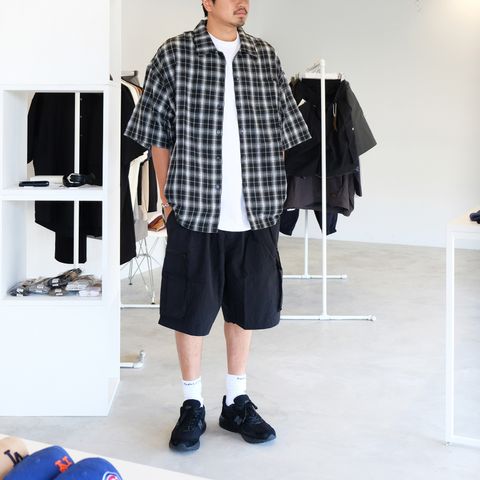 【2023.8.26(sat) 】モノトーンでまとめたチェックシャツコーデ