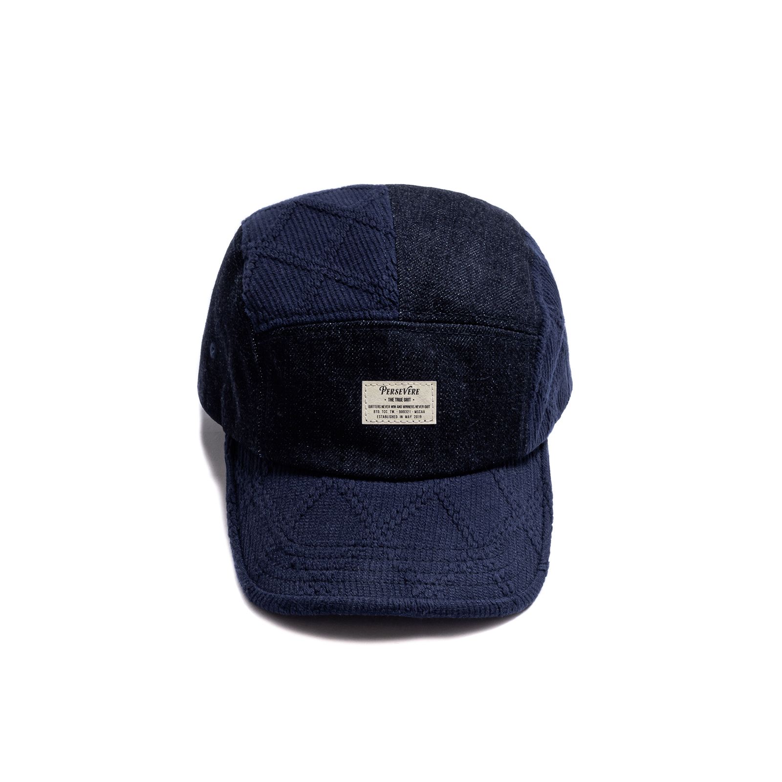 【ラスト1点】spliced 5-panel denim cap / ブルー