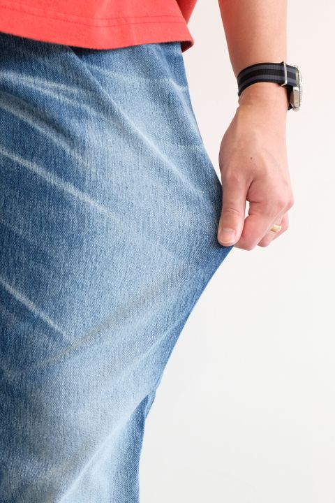 Tシャツにデニムをあわ、、いえ、ジャージーパンツを合わせたスタイル
