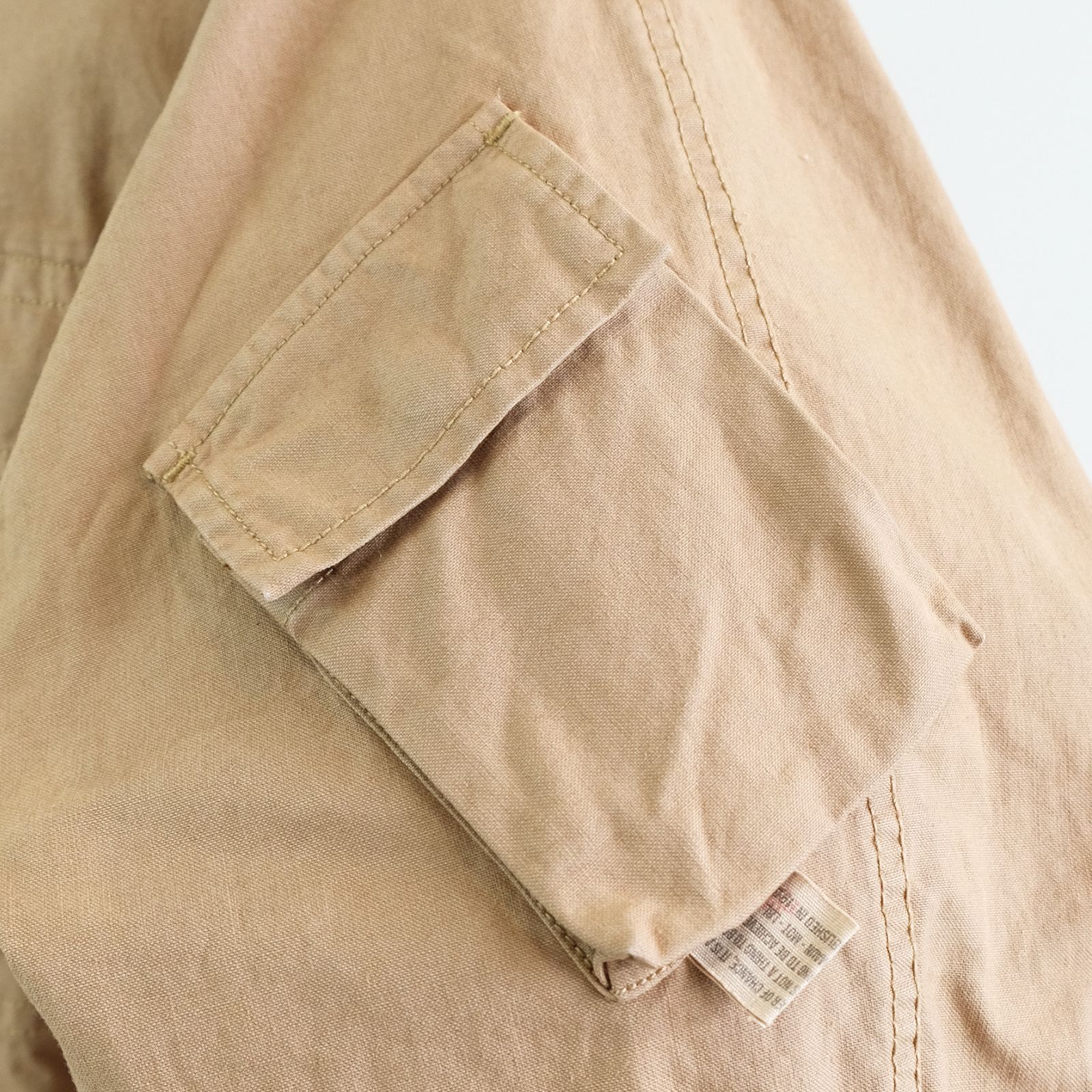 【ラスト1点 XL】stonewashed multi-pocket field jacket / カーキ
