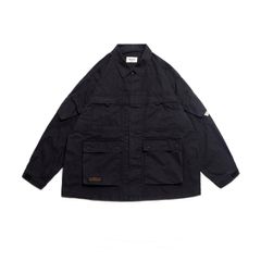 【ラスト1点 M 】stonewashed multi-pocket field jacket / ダークブルー