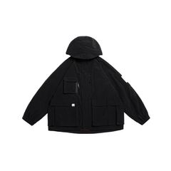 【ラスト1点 XL 】water-repellent multi-pocket utility jacket / ブラック