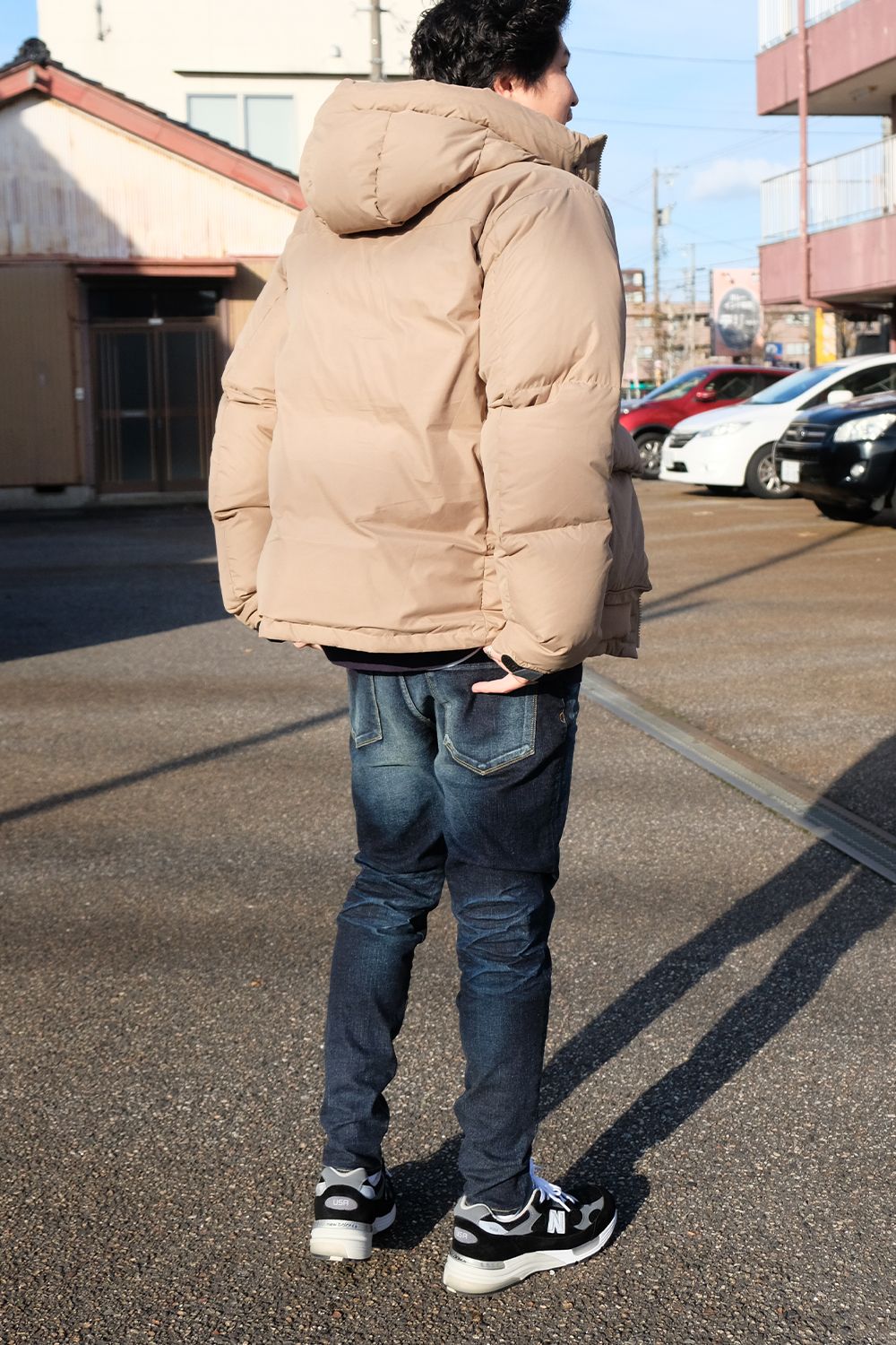 ダウンとデニムで簡単にお洒落を楽しめるスタイル