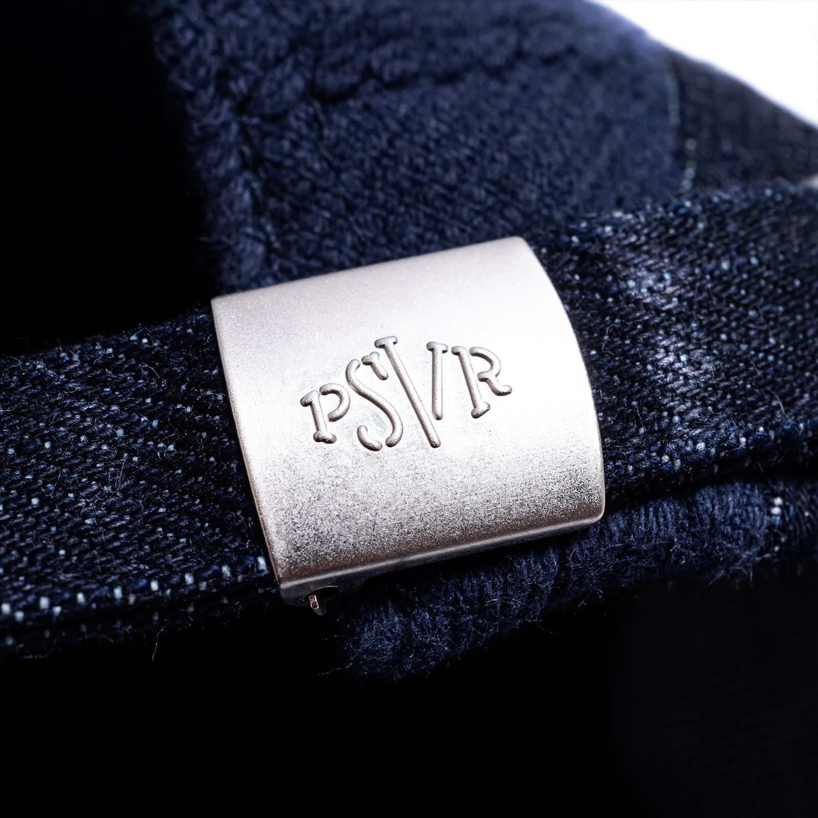 【ラスト1点】spliced 5-panel denim cap / ブルー