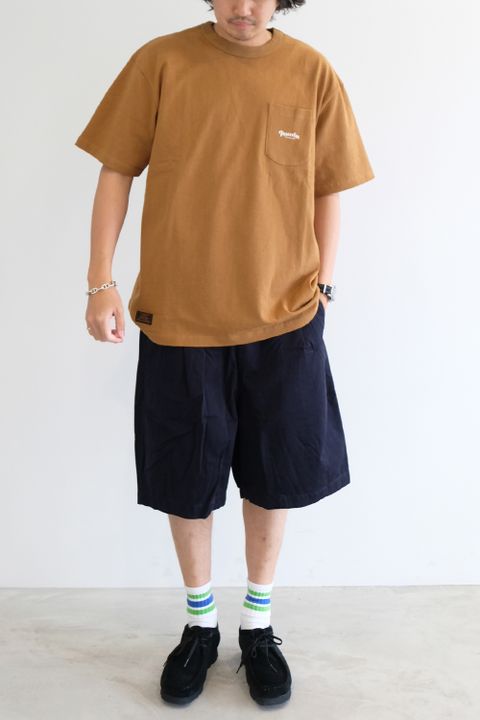 Persevere のポケTEEとハーフパンツの着こなし