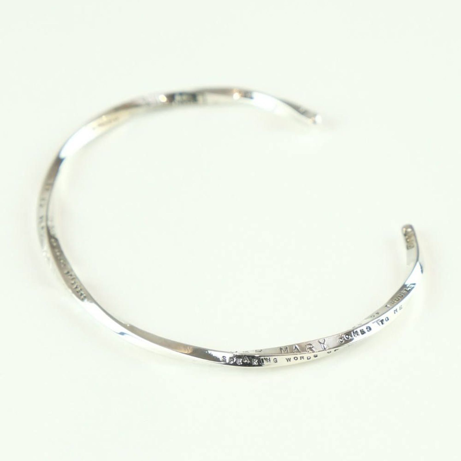 amp japan - stamped & twisted bangle -thin- / メッセージツイスト