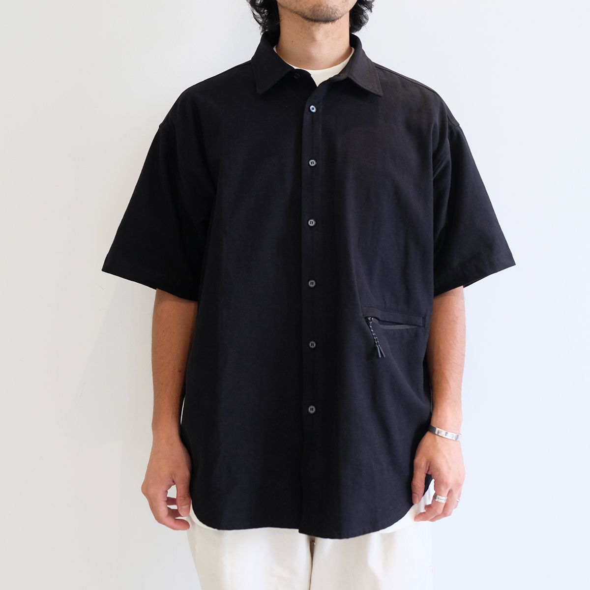 【ラスト1点 3 】New stand H/S shirt / ブラック