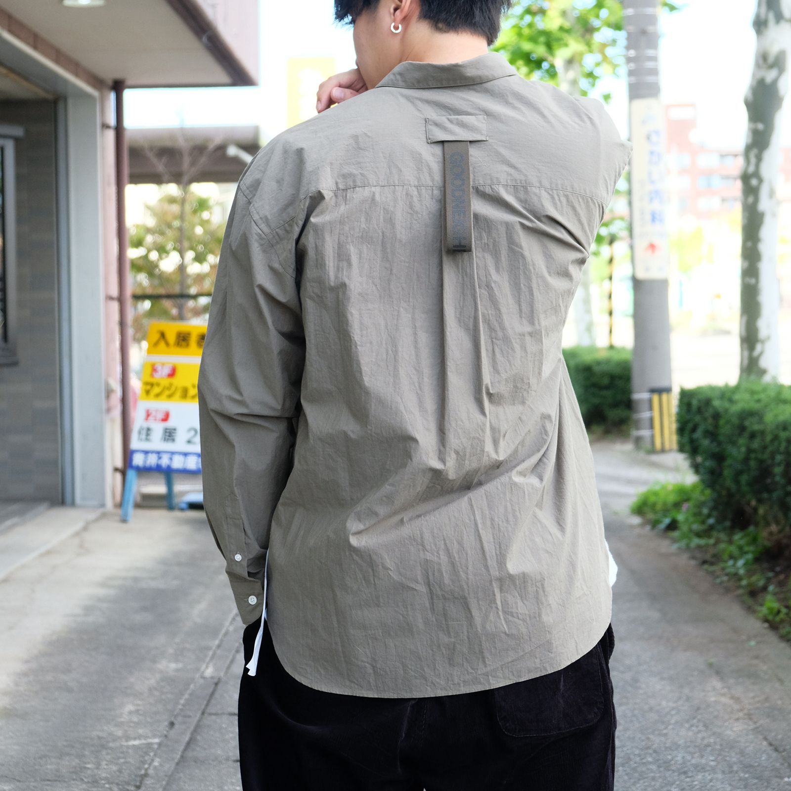 【ラスト1点 L】johnny regular collar shirts / カーキ