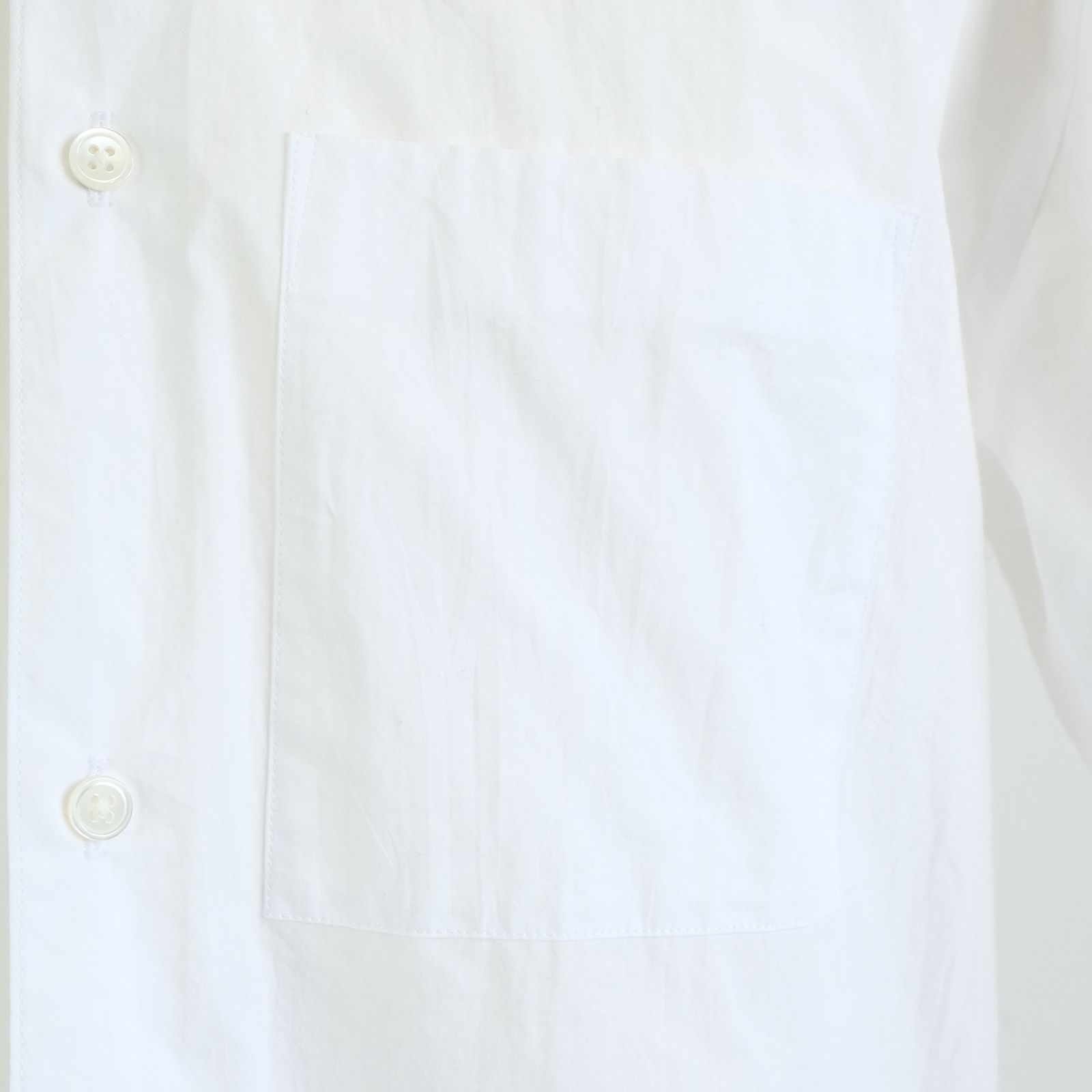 [ラスト1点 M ] コットンブロード ワイドシルエットシャツ / noel regular collar shirts / ホワイト