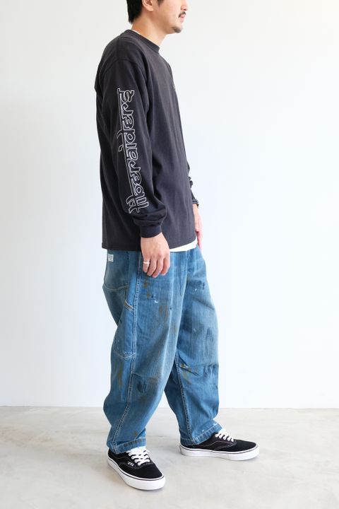 ロンTEE +デニムスタイルをシルエットで差別化