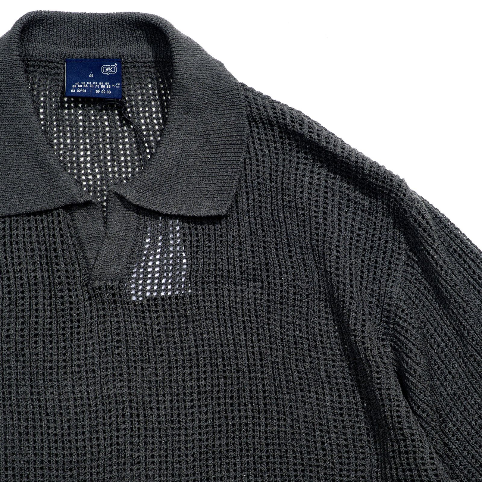 Centralpark.4pm - 【ラスト1点 3 】Mesh Knitted Polo shirt