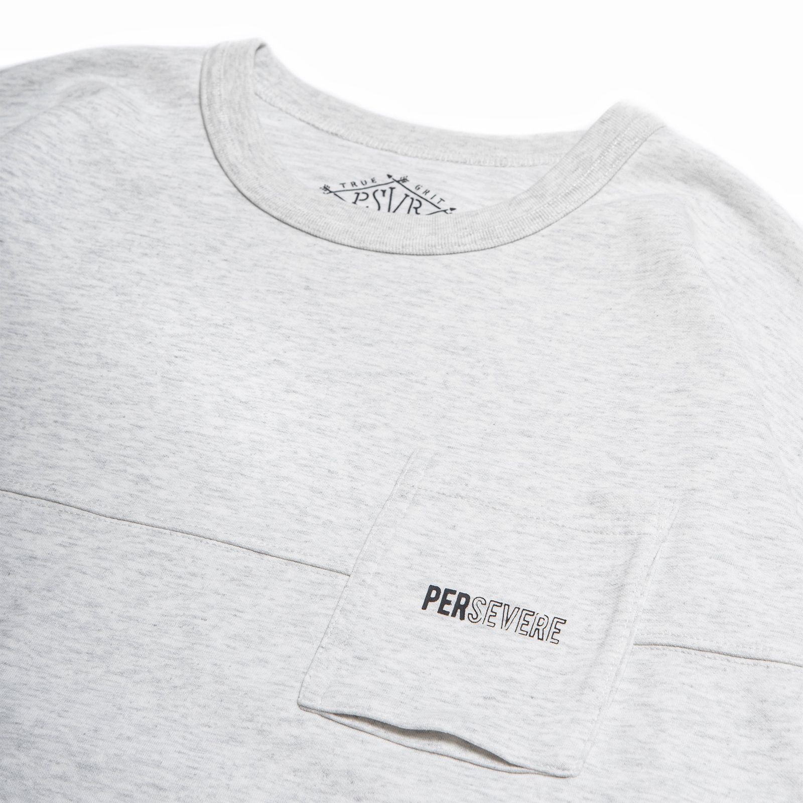 【ラスト1点 XL 】spliced L/S pocket t-shirt / ヘザーホワイト