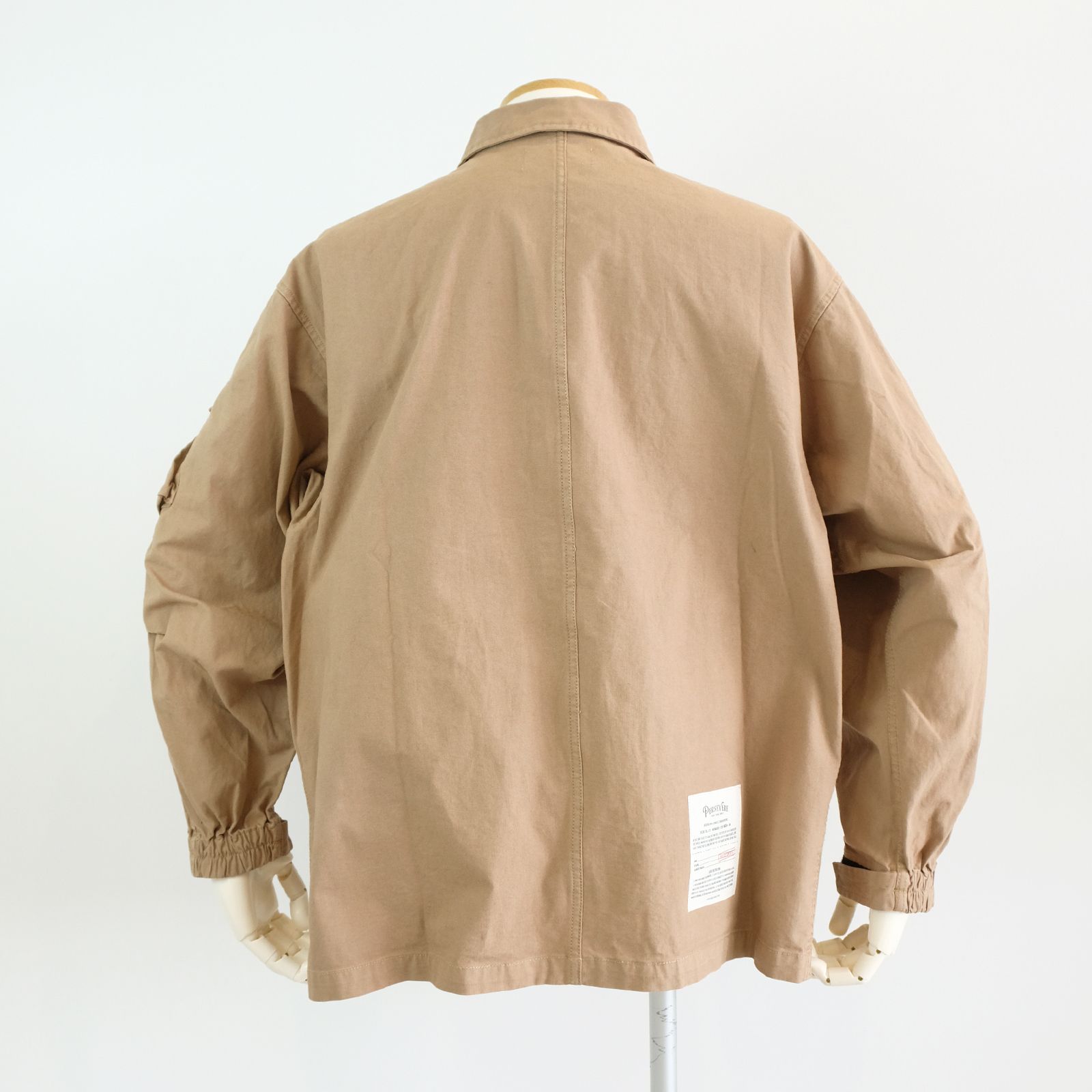 【ラスト1点 XL】stonewashed multi-pocket field jacket / カーキ
