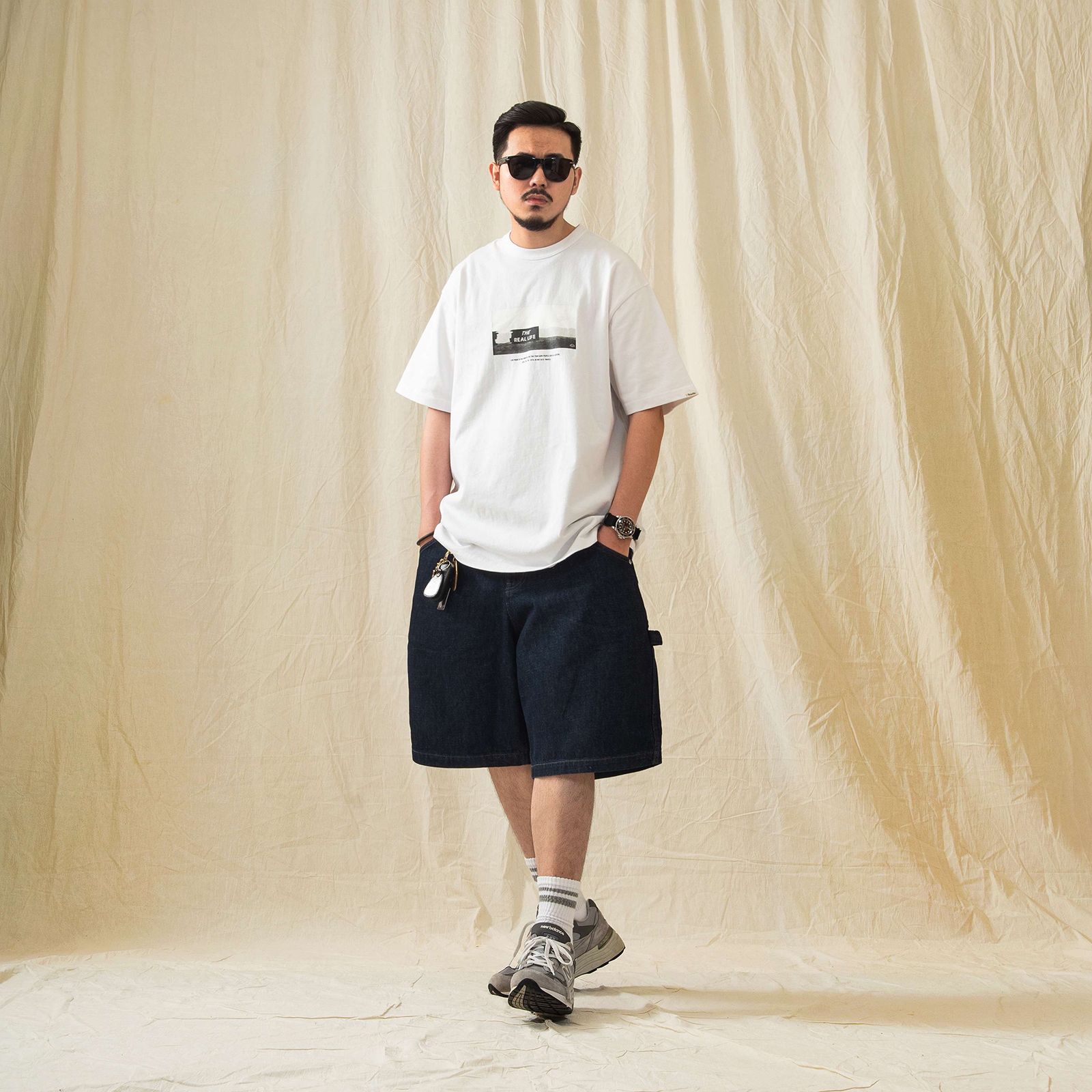 [ラスト1点 XL ] onewash denim shorts / 濃紺