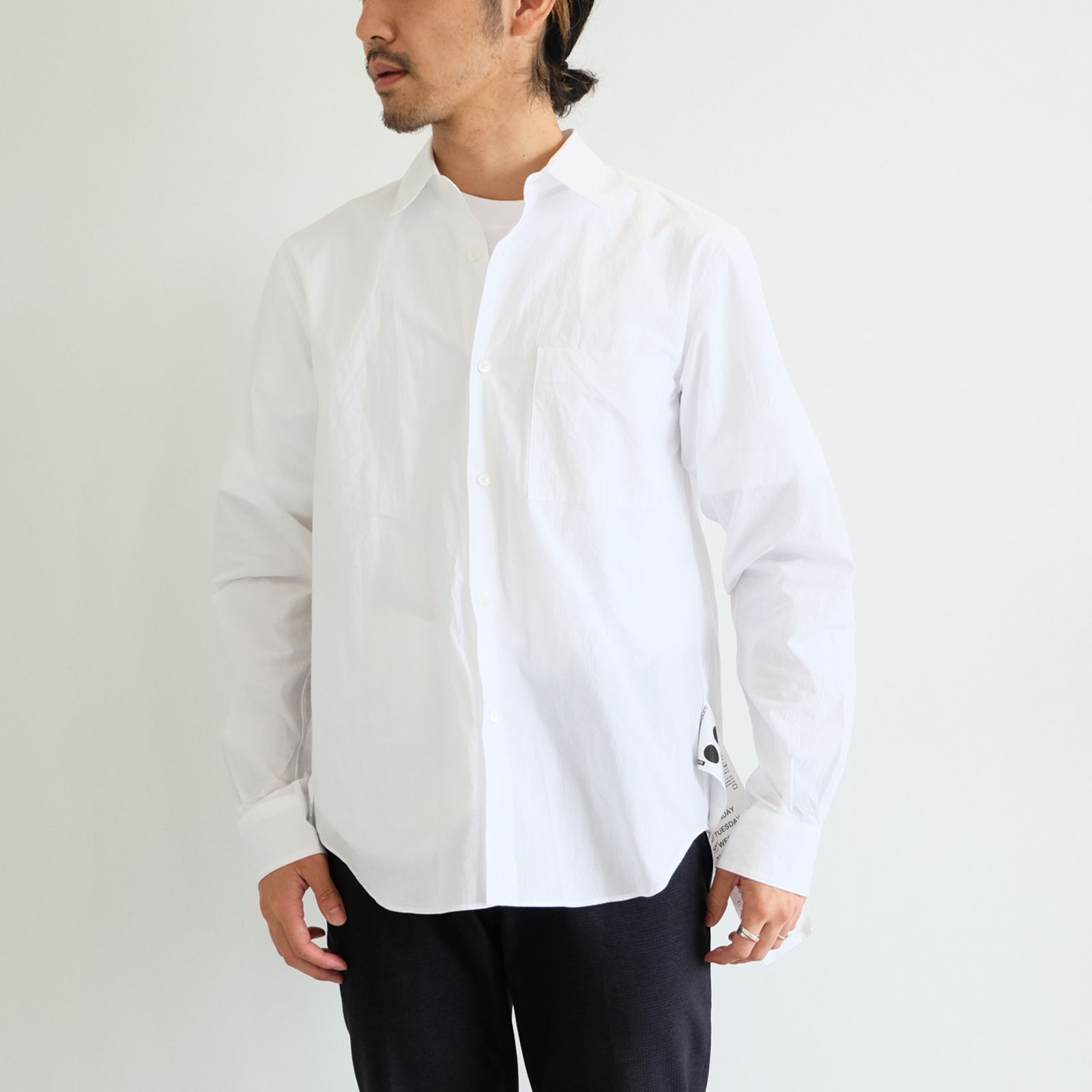 [ラスト1点 L ] コットンブロード レギュラーフィットシャツ / john regular collar shirts / ホワイト
