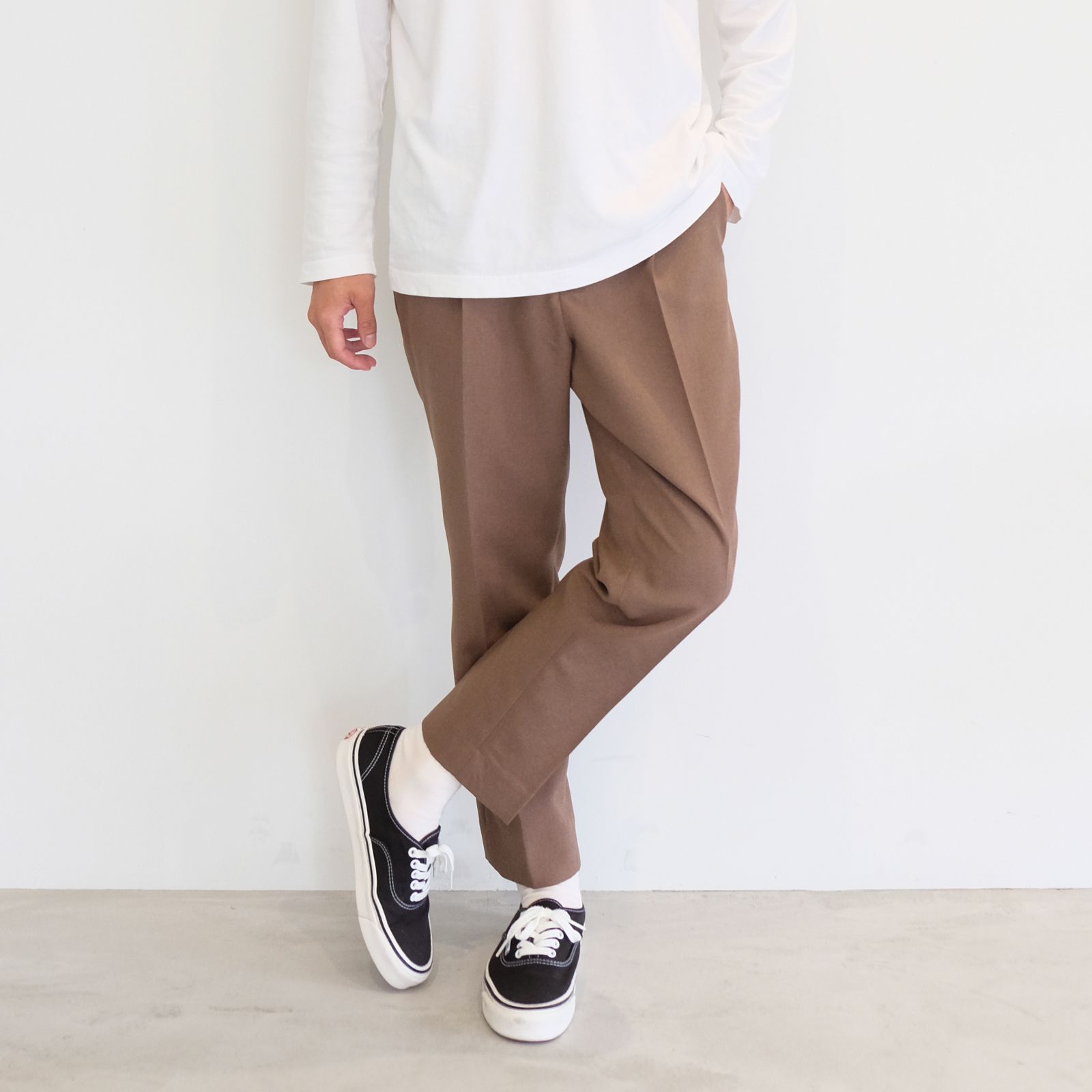 CALEE - 【ラスト1点 S 】Vintage type tropical cloth tapered easy