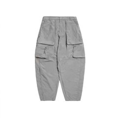 【ラスト1点 XL 】multi pocklet tapered pants / ライトグレー