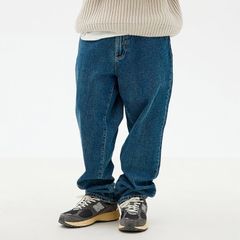 【ラスト1点 XL 】washed blue jeans / インディゴユーズド