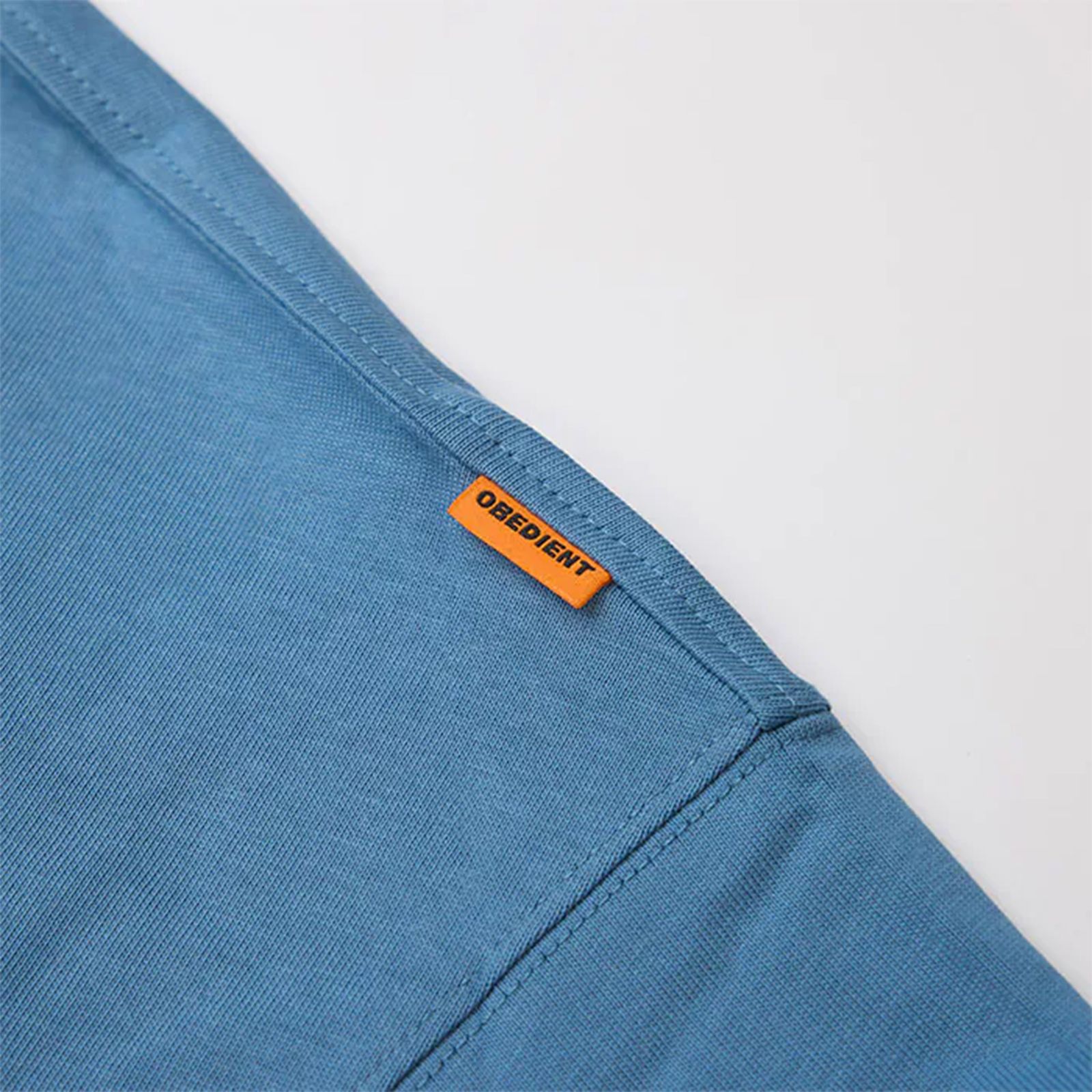 【ラスト1点 4 】BASIC L/S TEE WITH CONTRASTING RIBBED TRIMS / ブルー