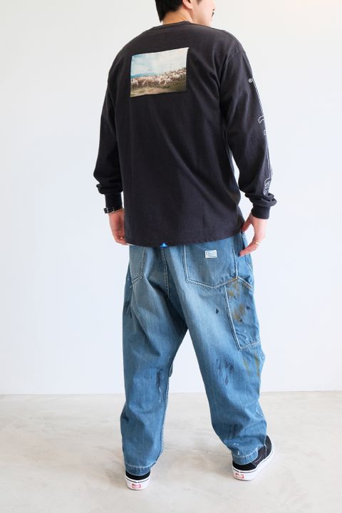 ロンTEE +デニムスタイルをシルエットで差別化