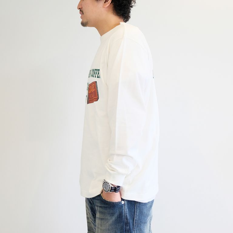 CALEE [ラスト1点 XL ]【SPOT ITEM】sweets are my weakness L/S t-shirt ホワイト  Filo