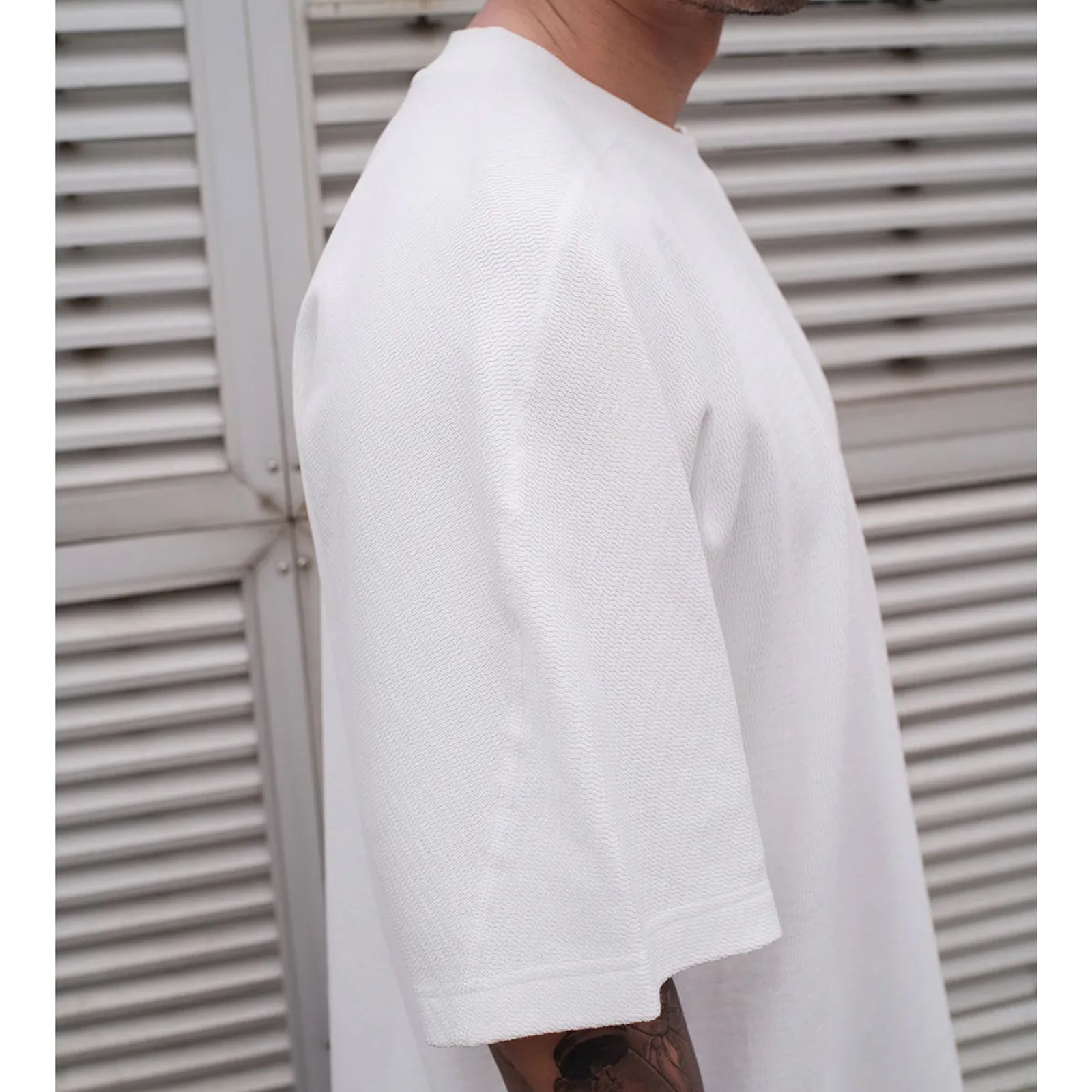 【ラスト1点 L 】wide structural crewneck / ホワイト
