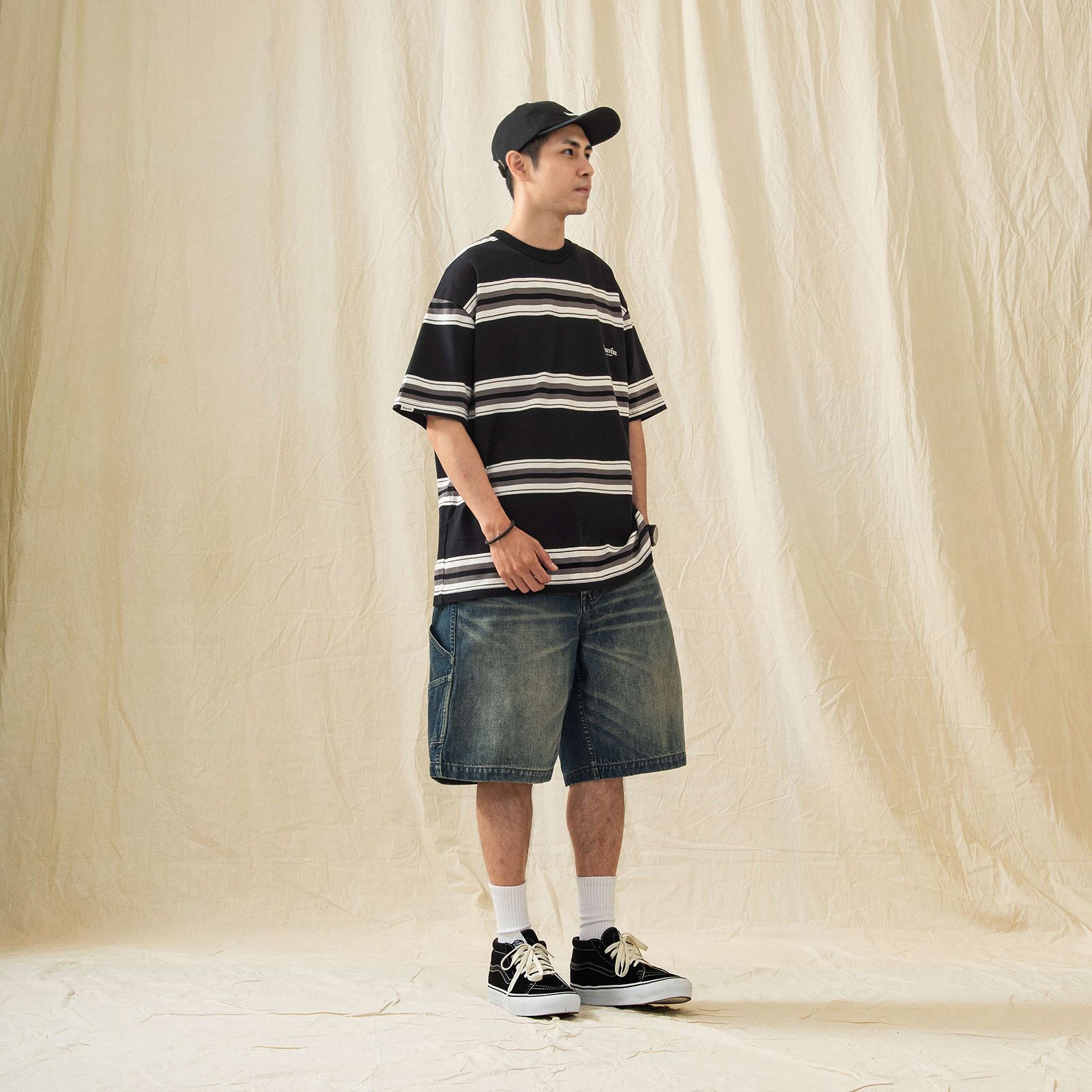 【ラスト1点 XL 】hige denim shorts / ブルー