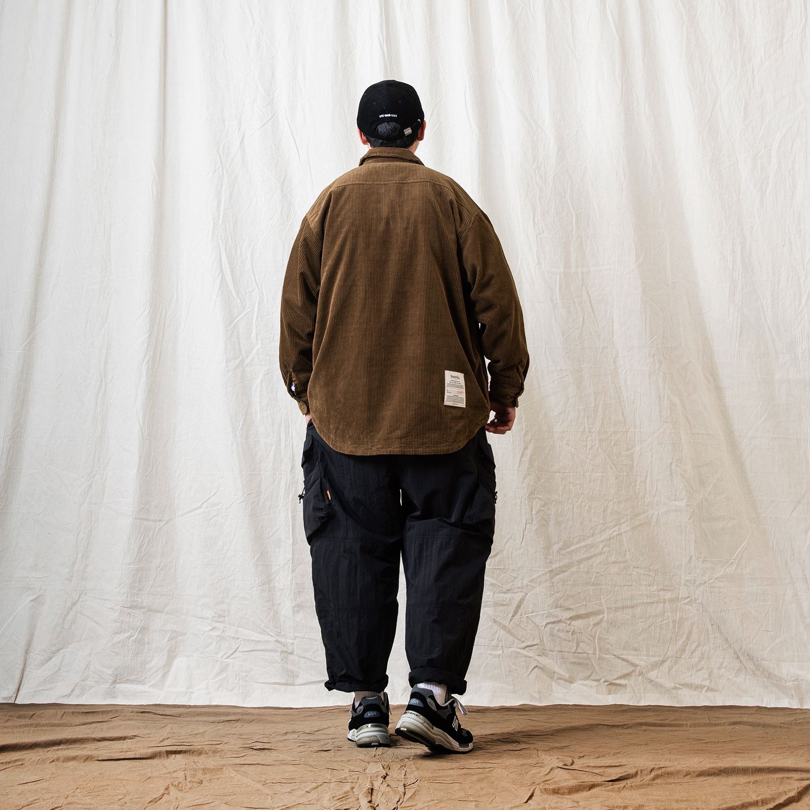 【ラスト1点 XL 】long sleeve corduroy jac-shirts / ダークブラウン