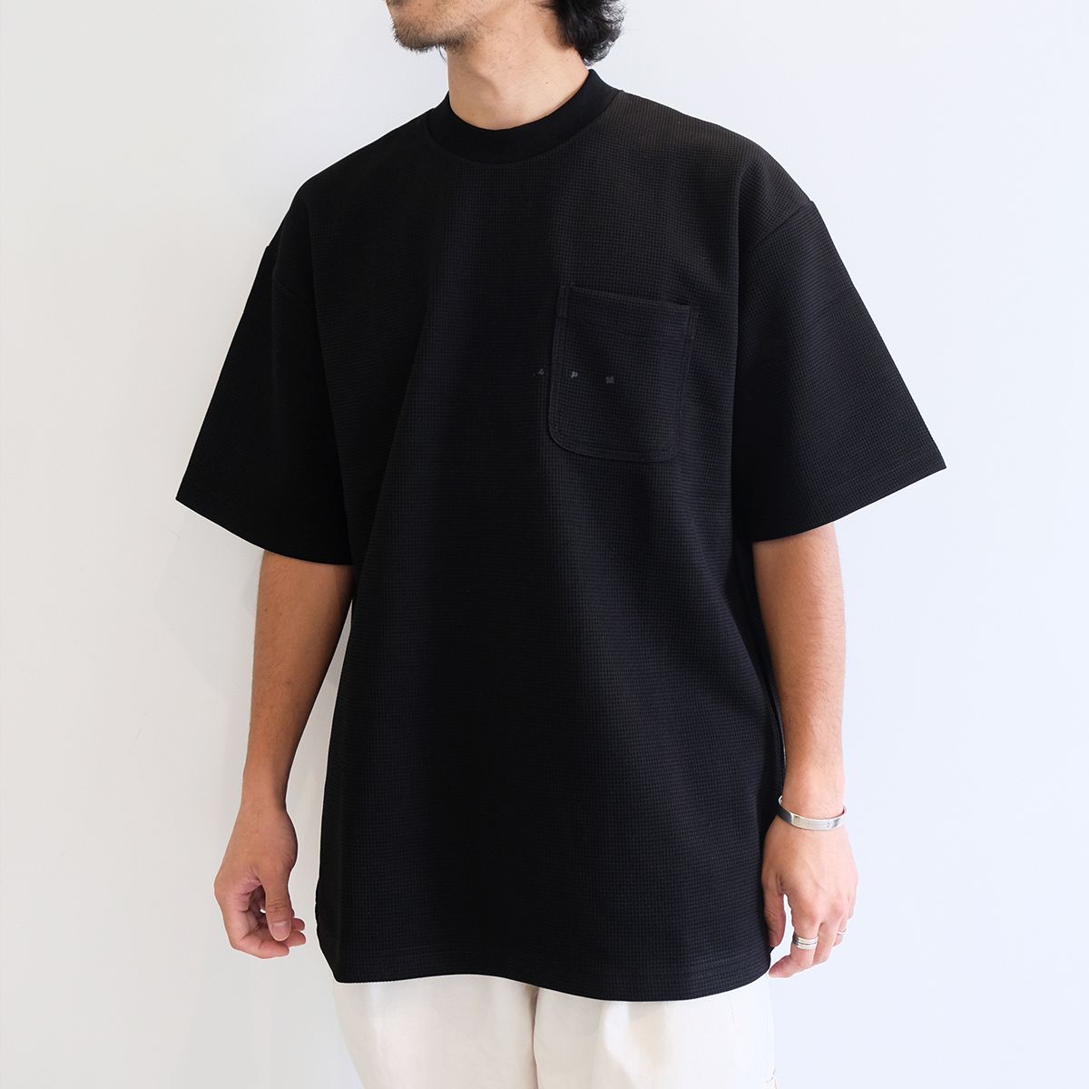 【ラスト1点 3 】Crew Neck Heavy Thermal Tee / ブラック