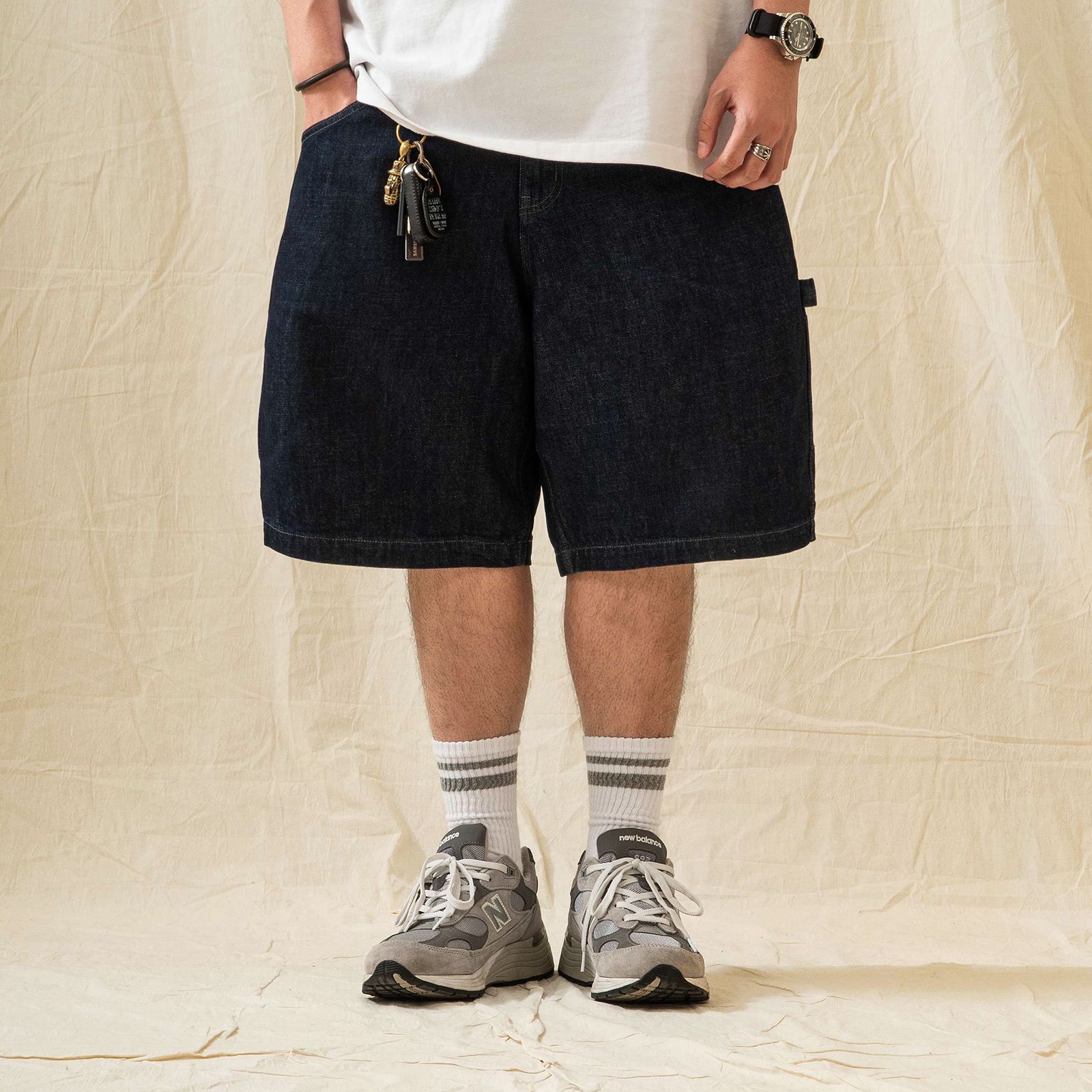 [ラスト1点 XL ] onewash denim shorts / 濃紺