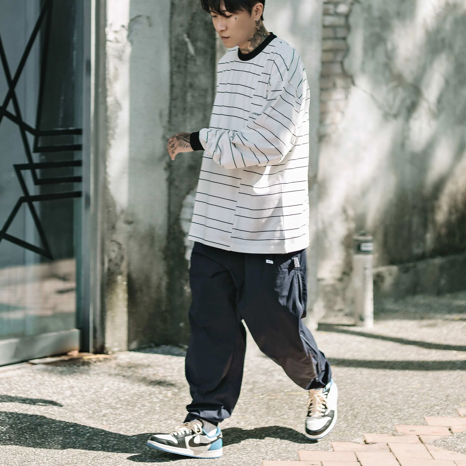 【ラスト1点 M】zipper trousers / ネイビー
