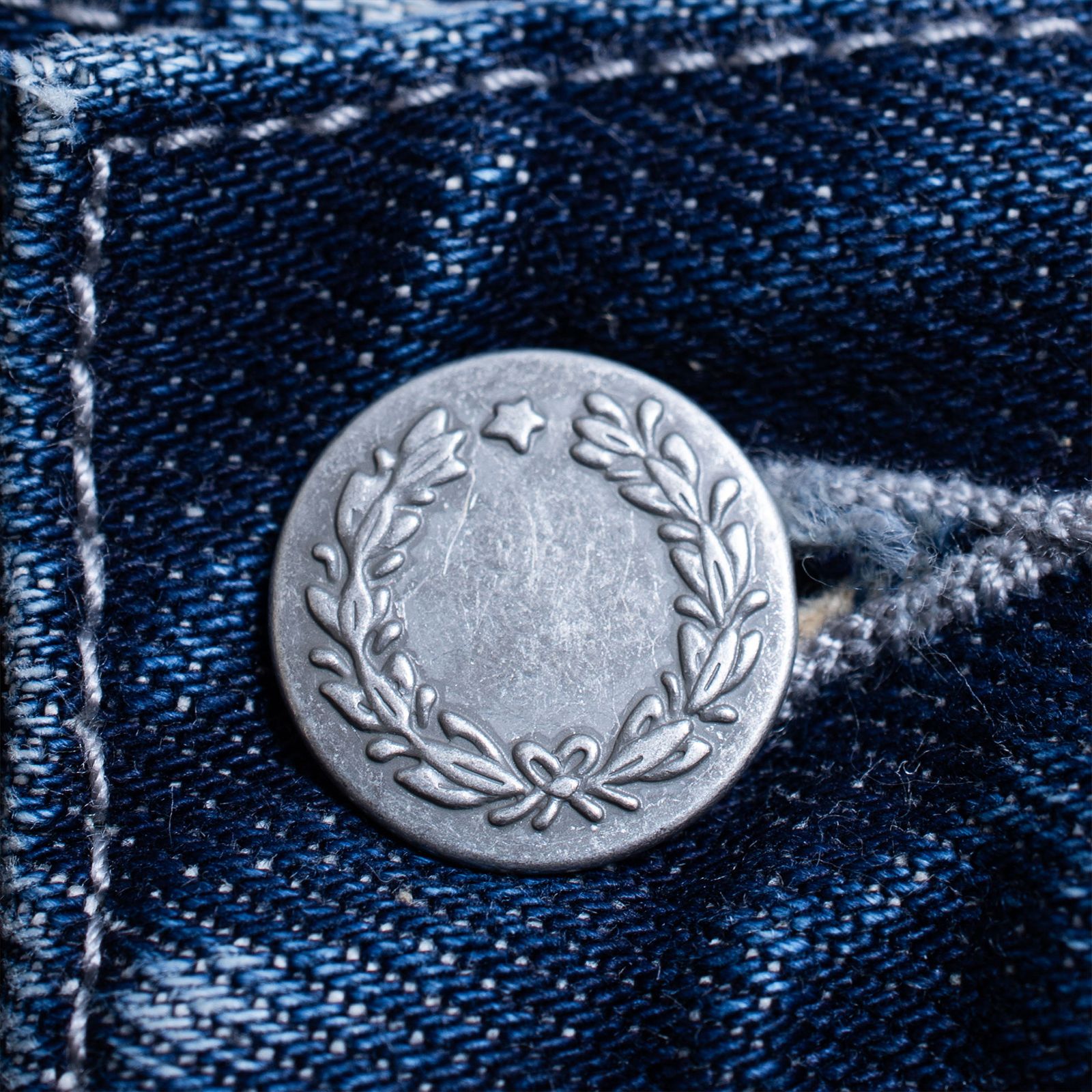【ラスト1点 L】distressed selvedge denim jeans / ウォッシュドブルー