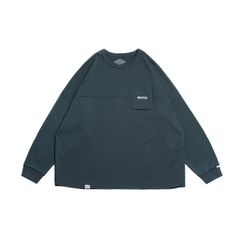 【ラスト1点 M 】spliced L/S pocket t-shirt / ブルーグリーン