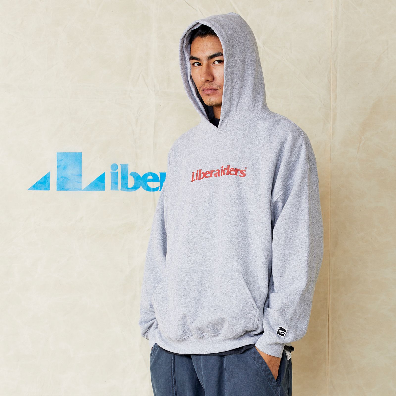【ラスト1点 XL】og logo pullover hoodie  / グレー