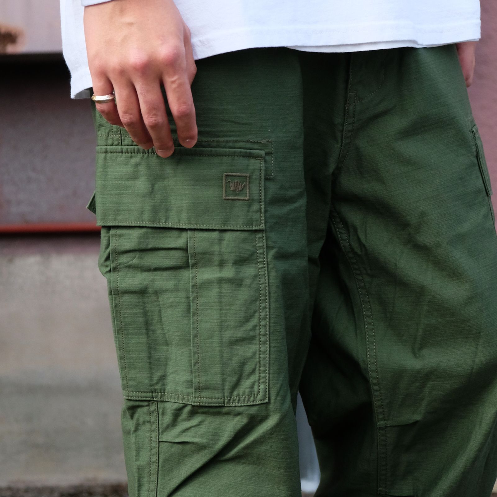 【ラスト1点 34】6 pocket army pants / オリーブ