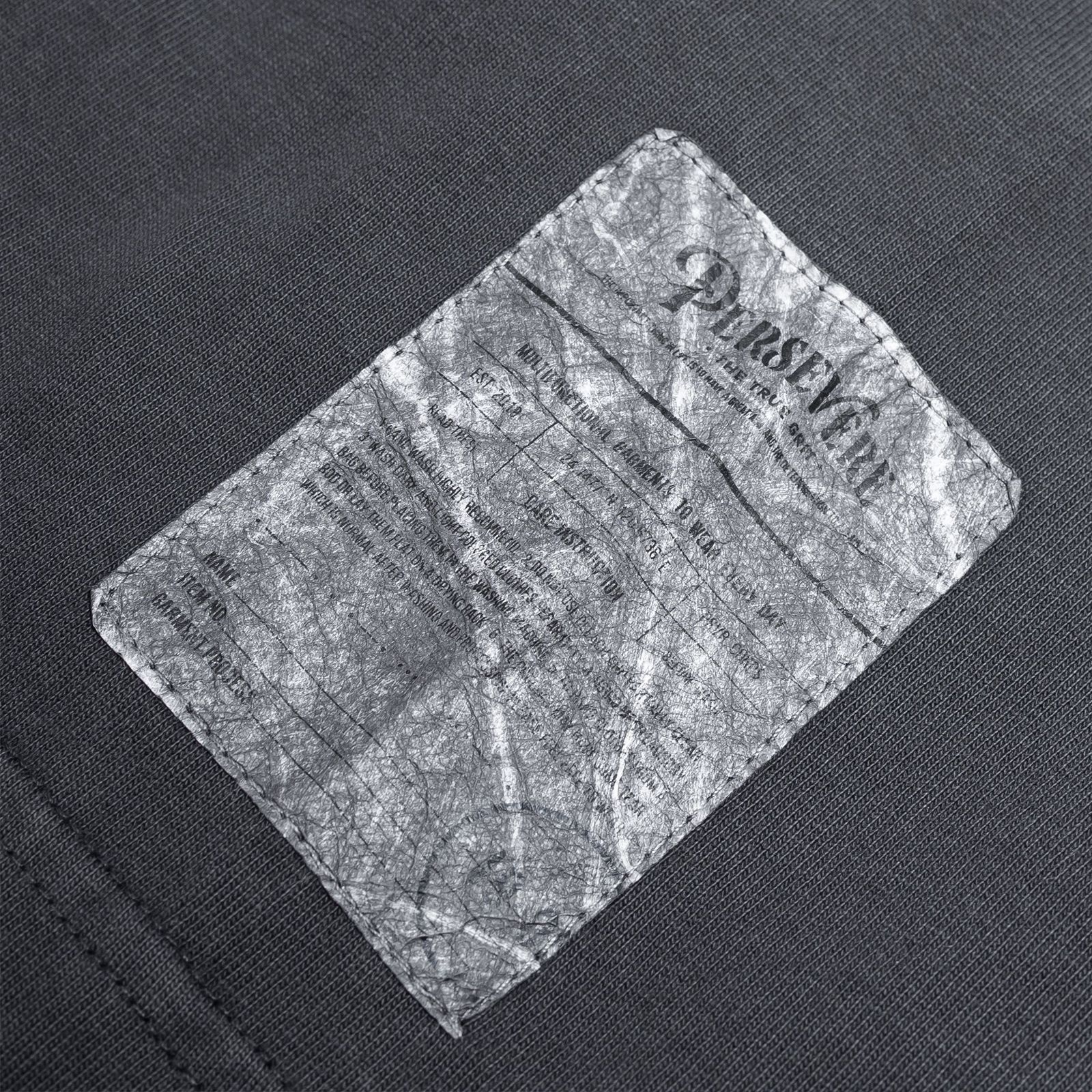【ラスト1点 XL 】pigment-dyed catchword t-shirt / ウォッシュドブラック