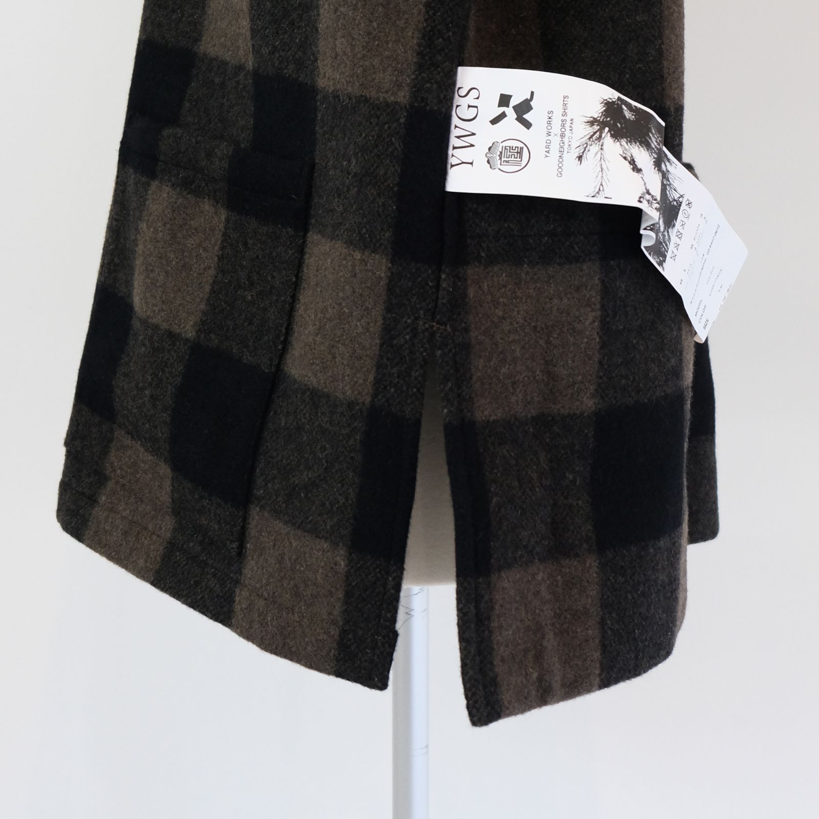 [ラスト1点]【グッドネイバーズシャツ×YARD WORKS】jasper wool yard shirt jacket / カーキチェック