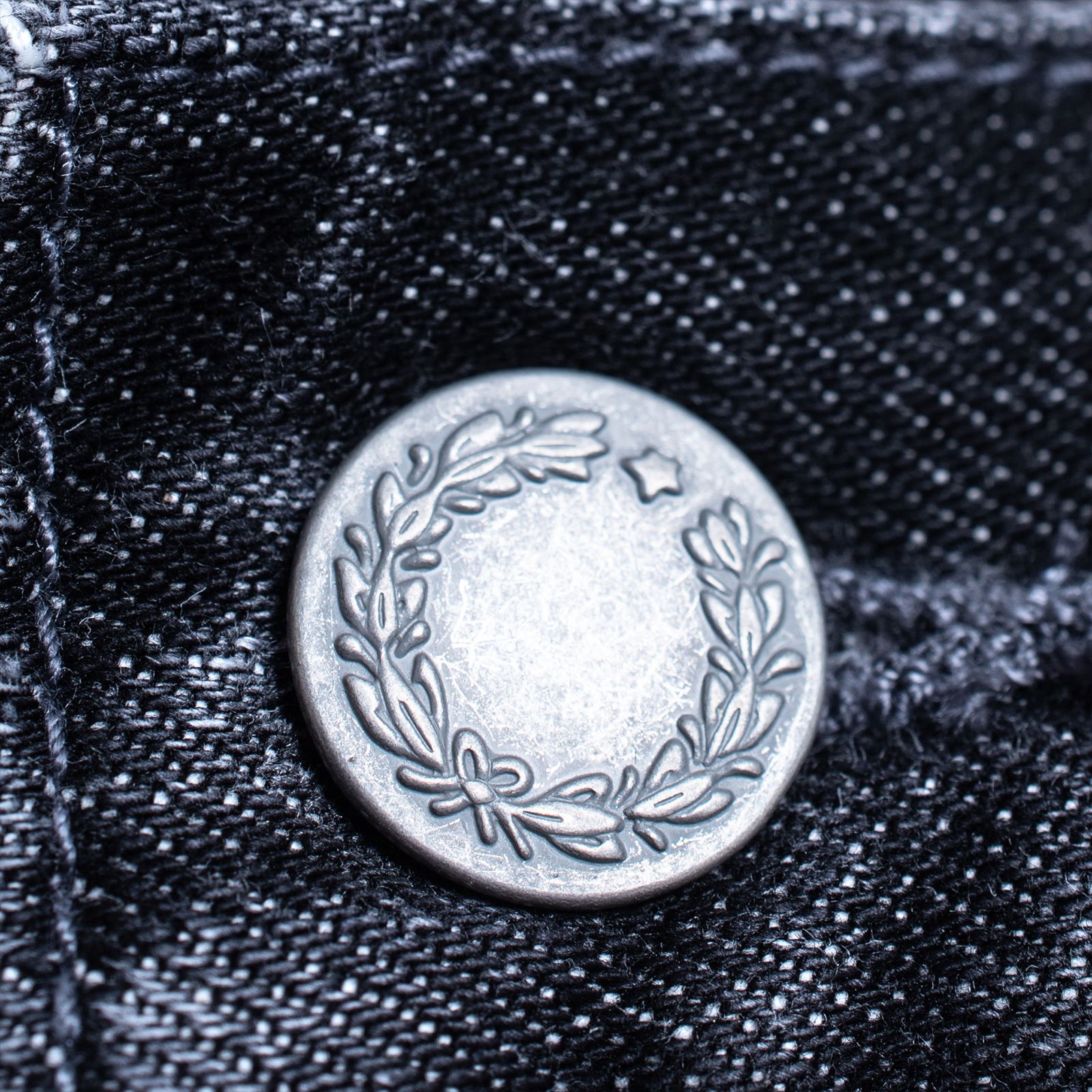 【ラスト1点 XL】distressed selvedge denim jeans / ウォッシュドブラック
