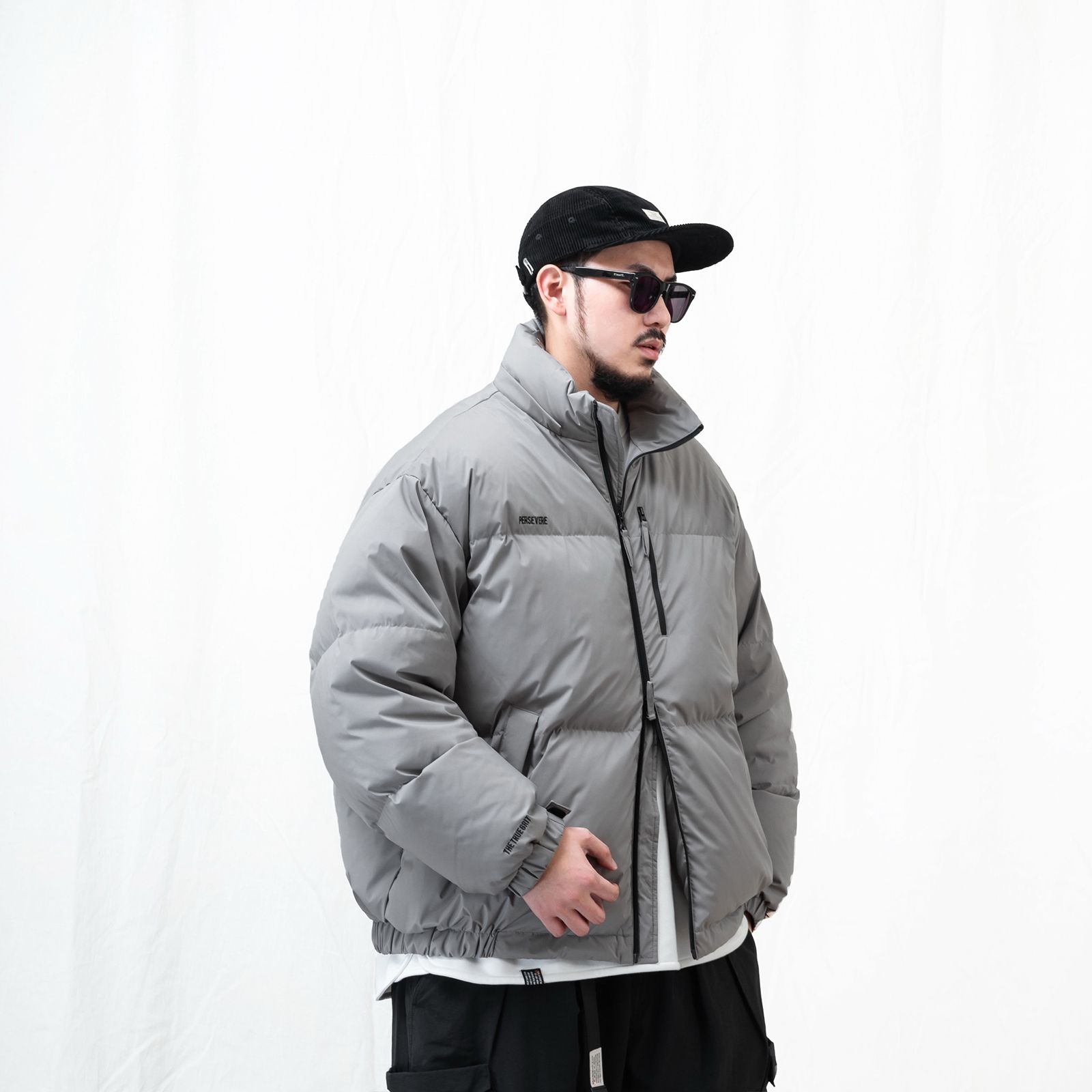 【ラスト1点 M 】water-repellent down jacket/ ライトグレー